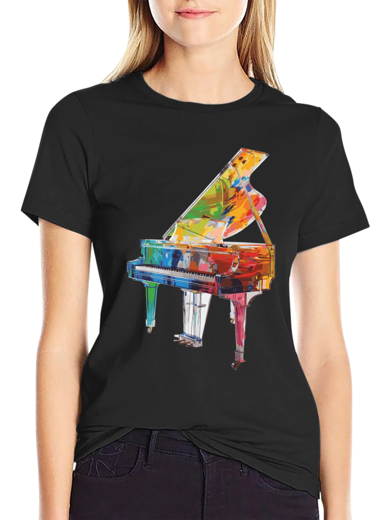 Grand Piano Graphic Tee - Music Lover Shirt