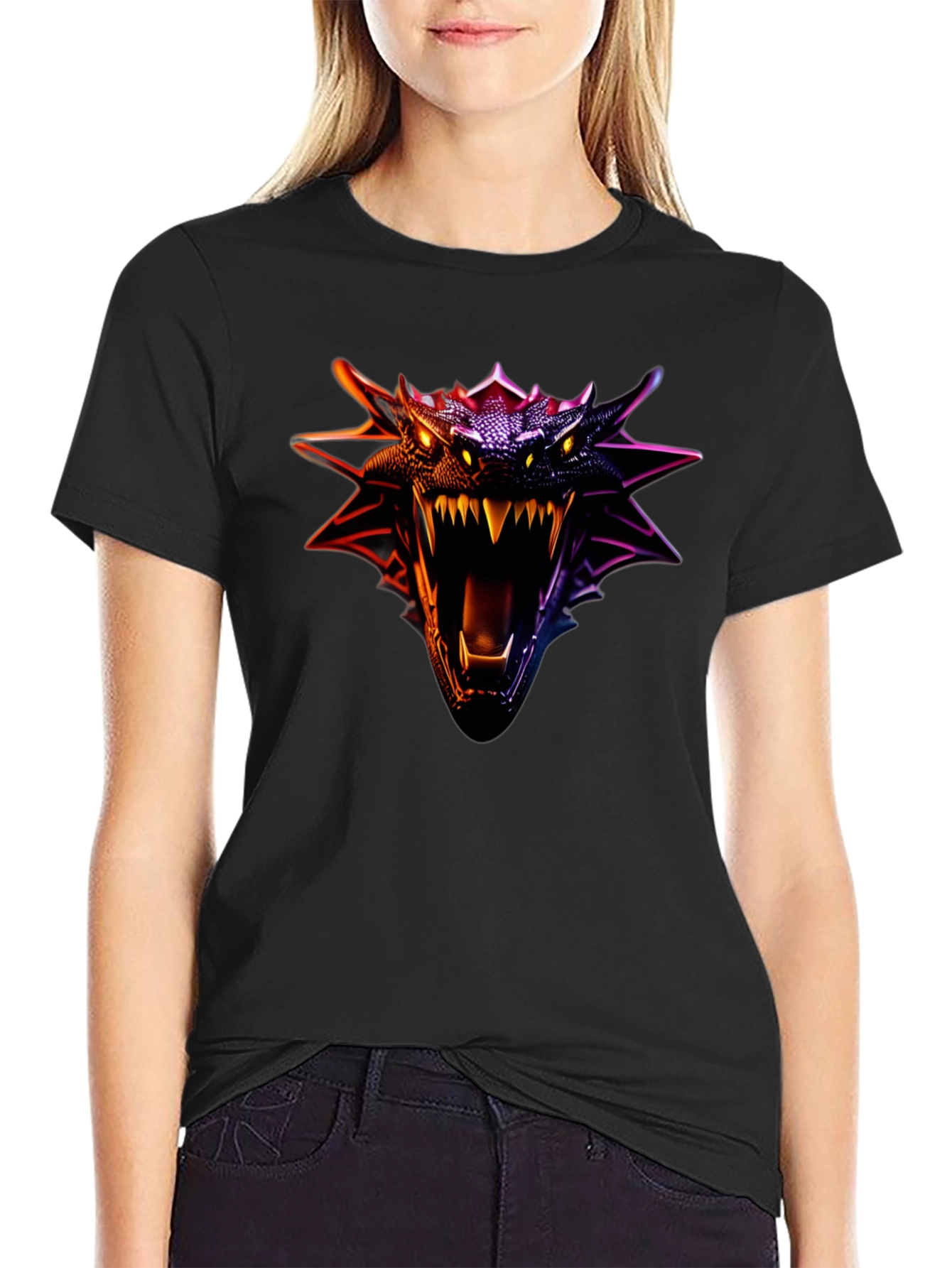 Dragon Head Graphic Tee - Fierce Design