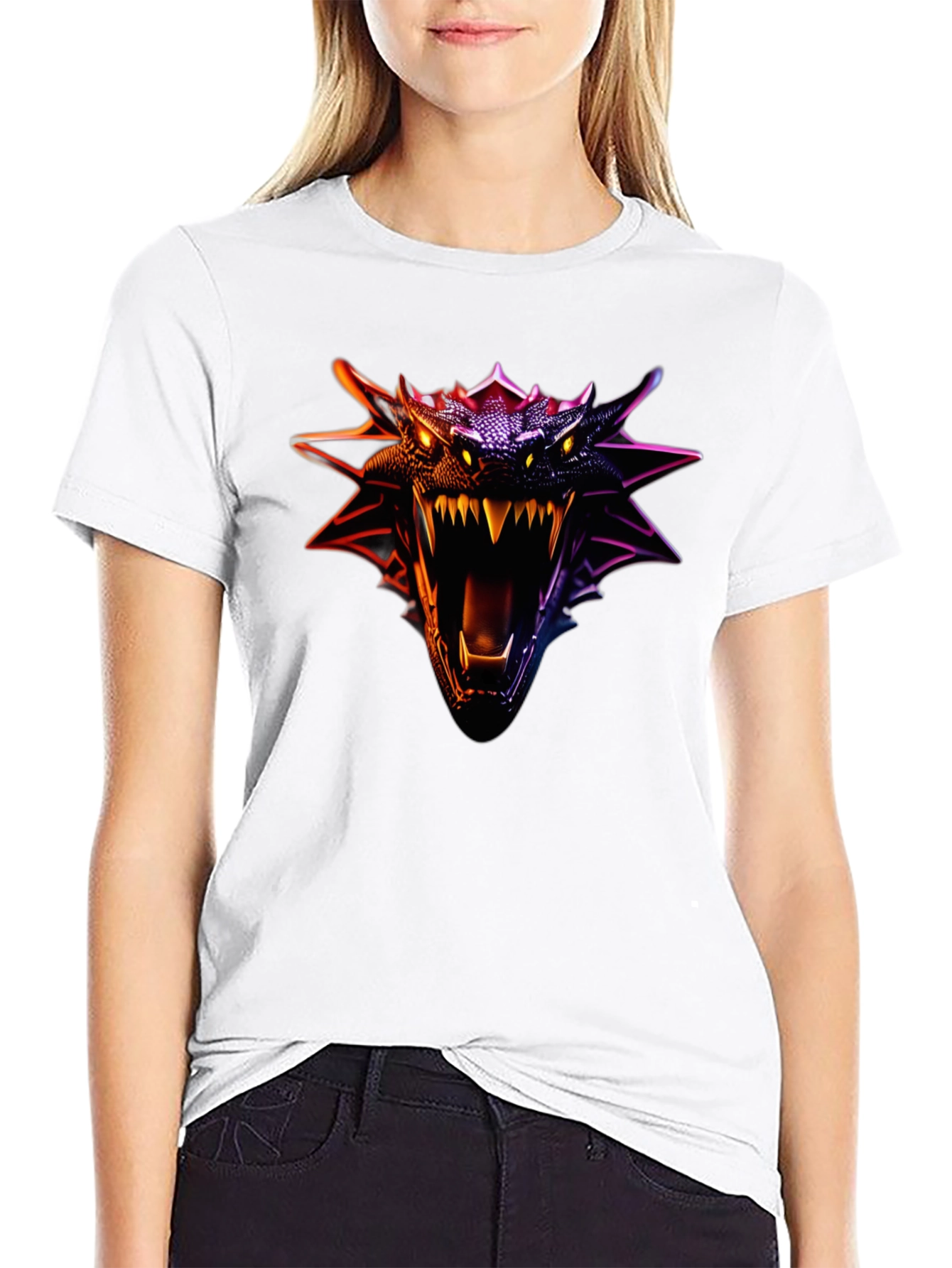 Dragon Head Graphic Tee - Fierce Design