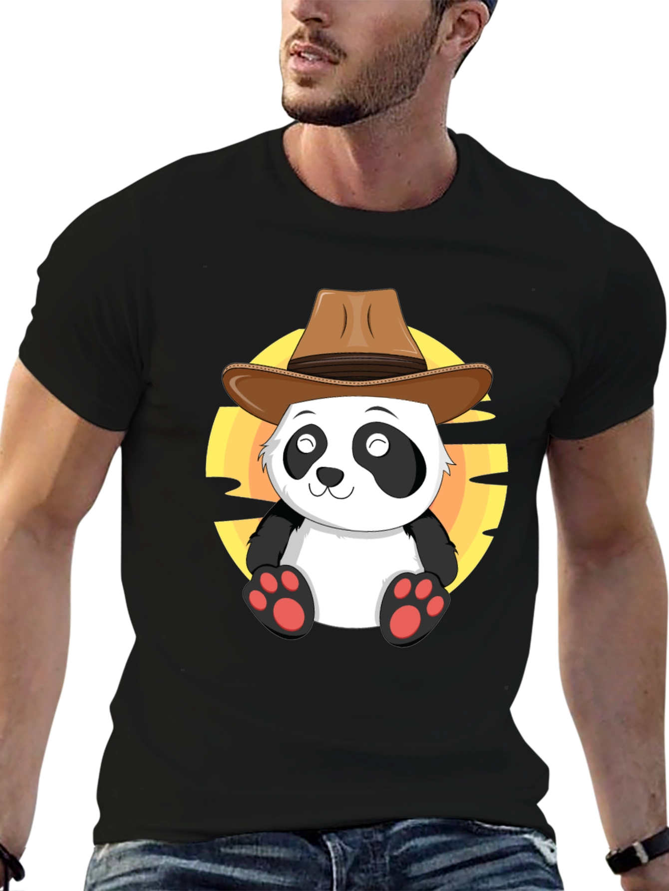 Cowboy Panda T-Shirt - Cute Western Style