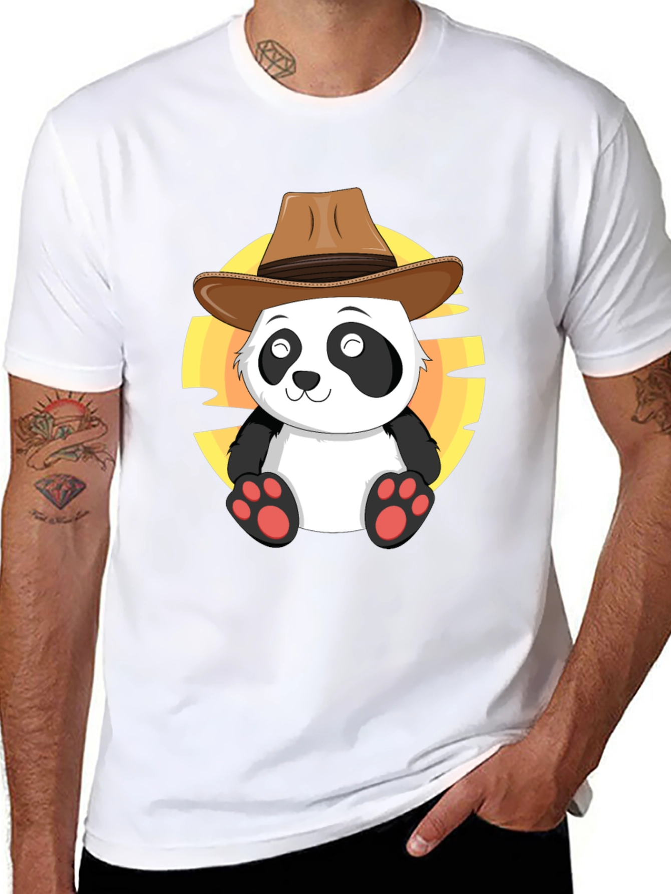Cowboy Panda T-Shirt - Cute Western Style