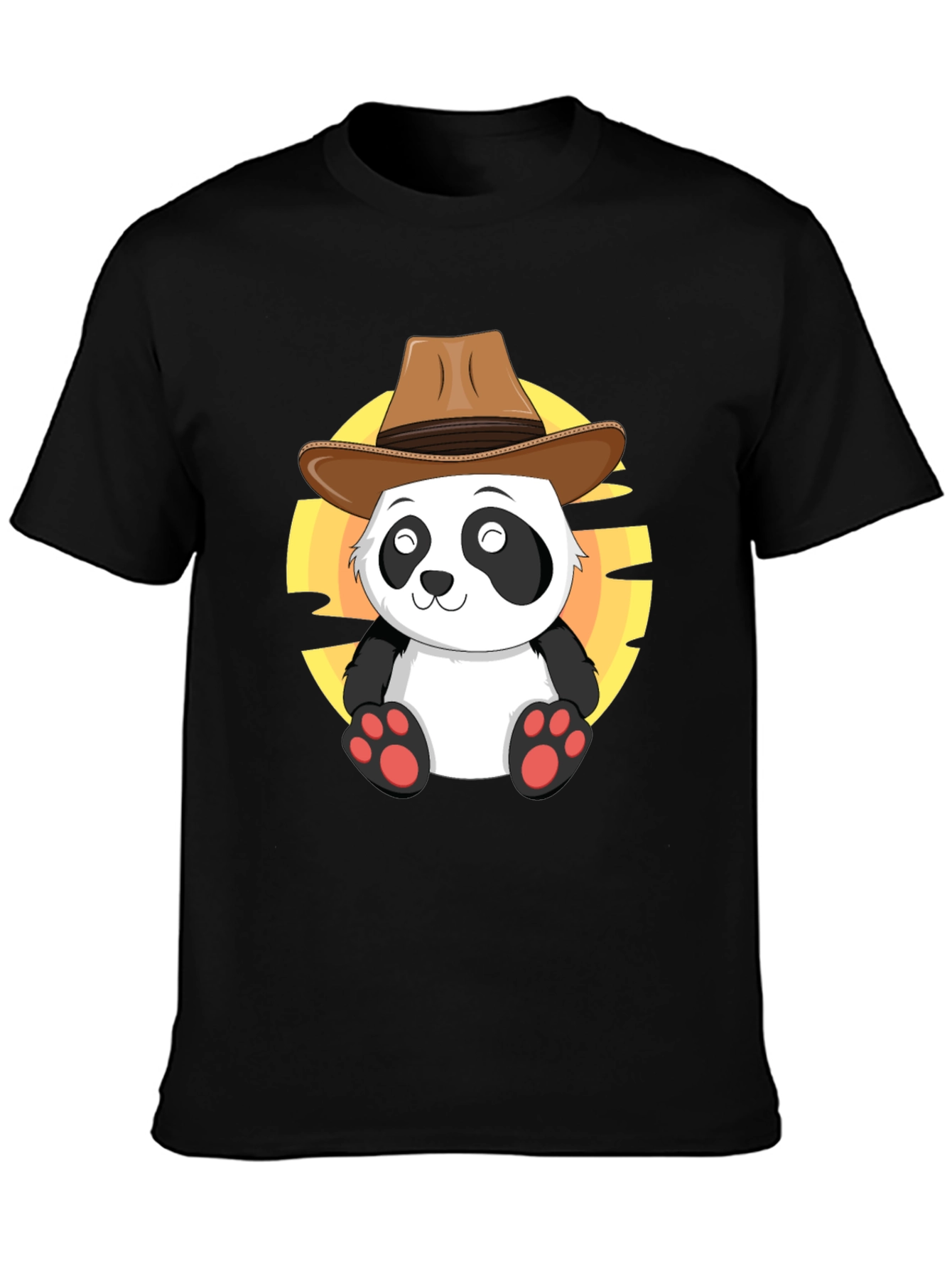 Cowboy Panda T-Shirt - Cute Western Style