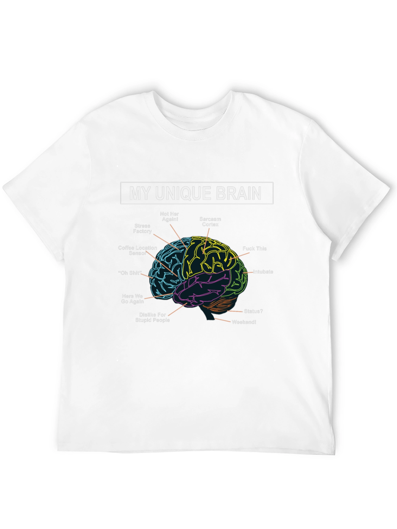 My Unique Brain Funny Graphic Tee