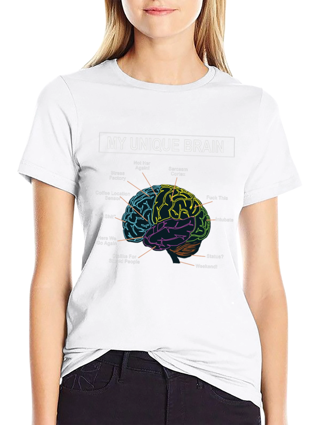 My Unique Brain Funny Graphic Tee