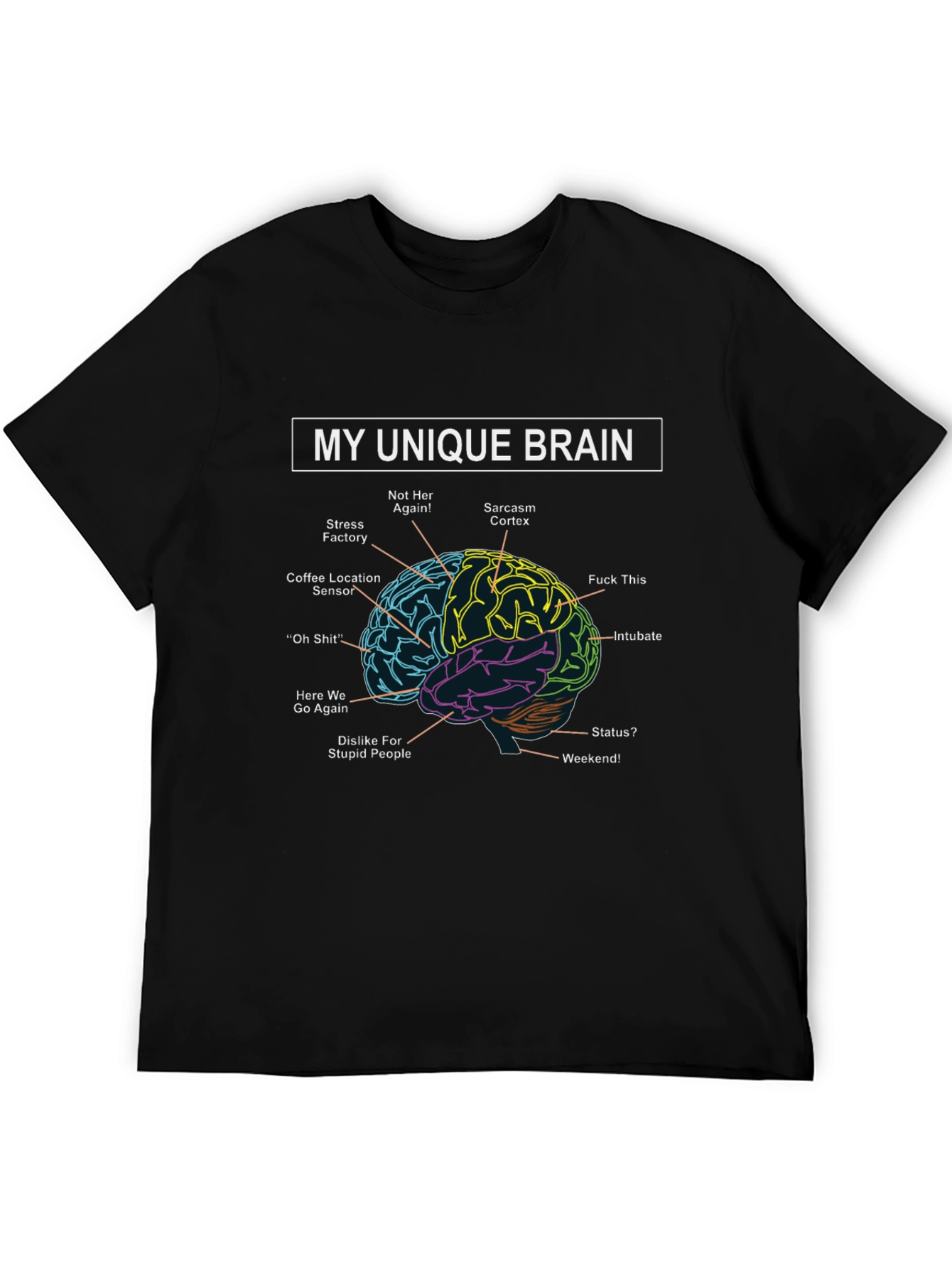 My Unique Brain Funny Graphic Tee