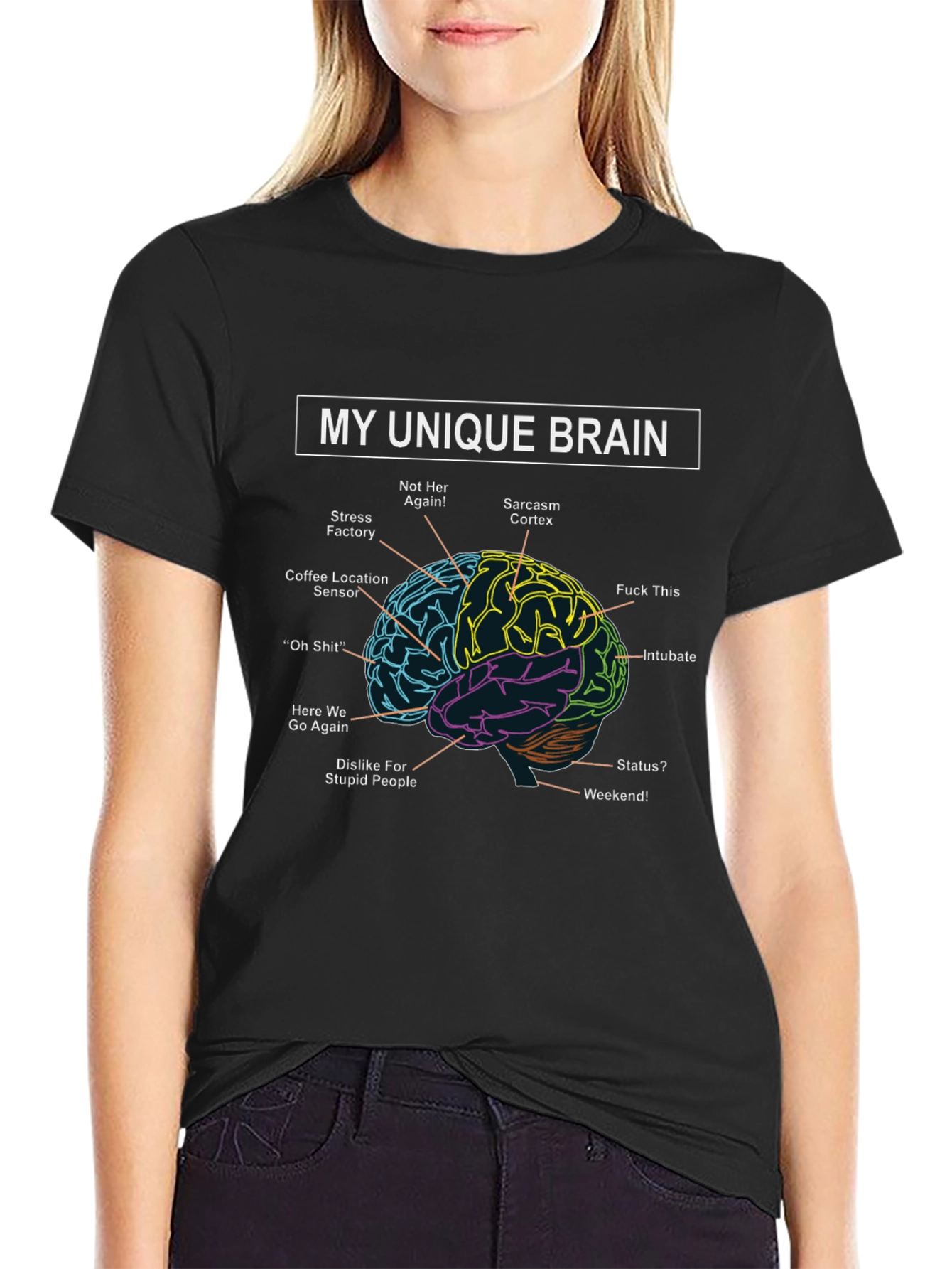 My Unique Brain Funny Graphic Tee