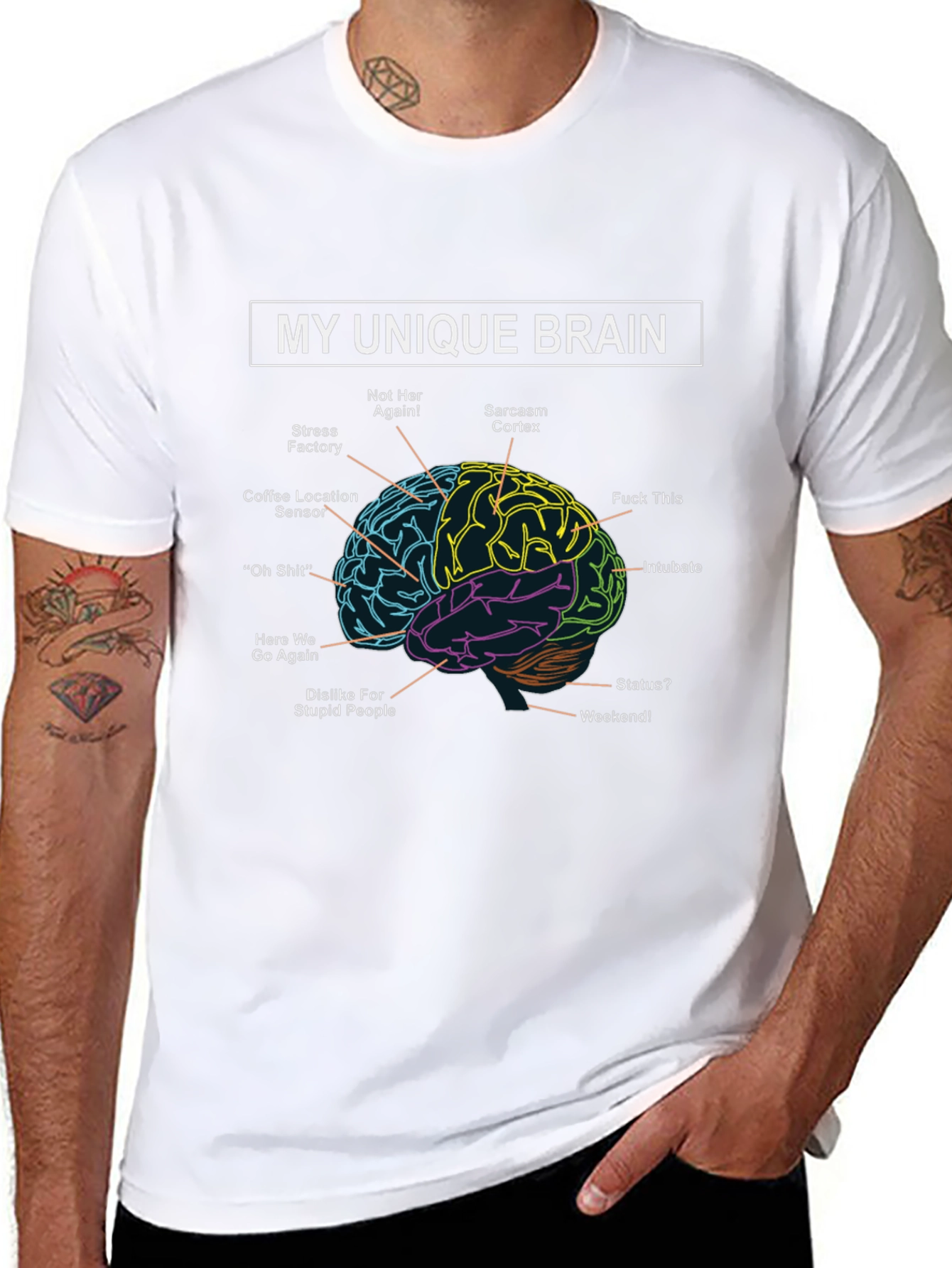 My Unique Brain Funny Graphic Tee