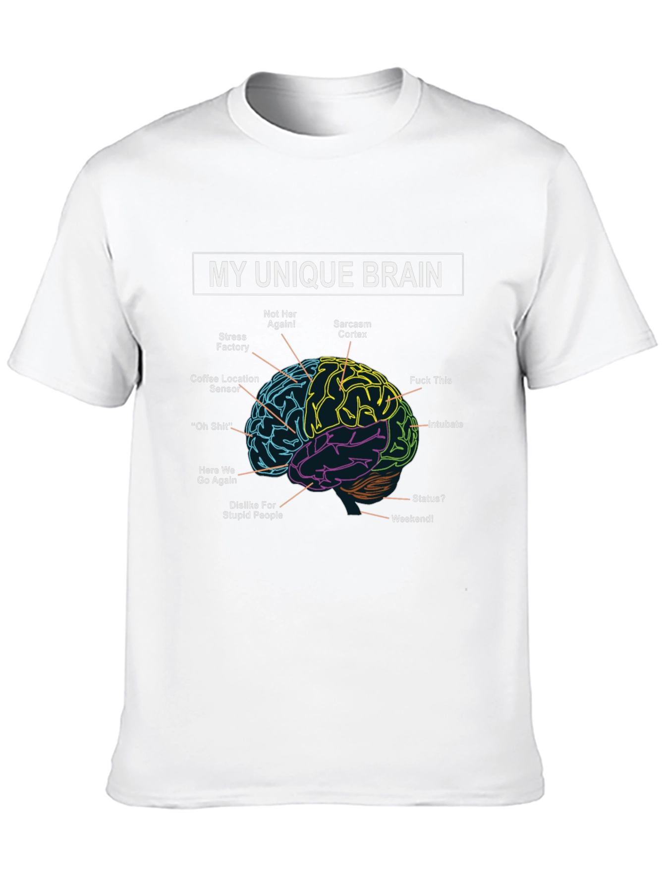 My Unique Brain Funny Graphic Tee