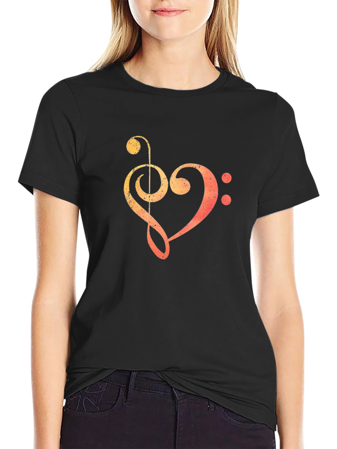 Music Heartbeat T-Shirt - Black Graphic Tee