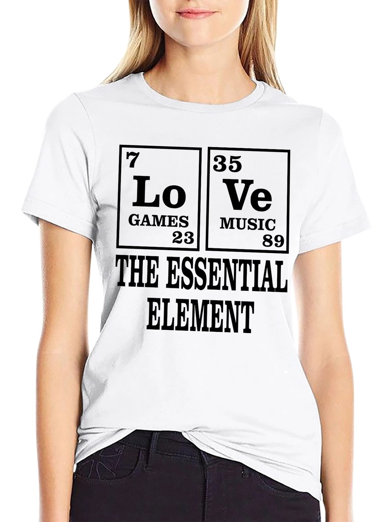 The Essential Element Love T-Shirt Black Games Music