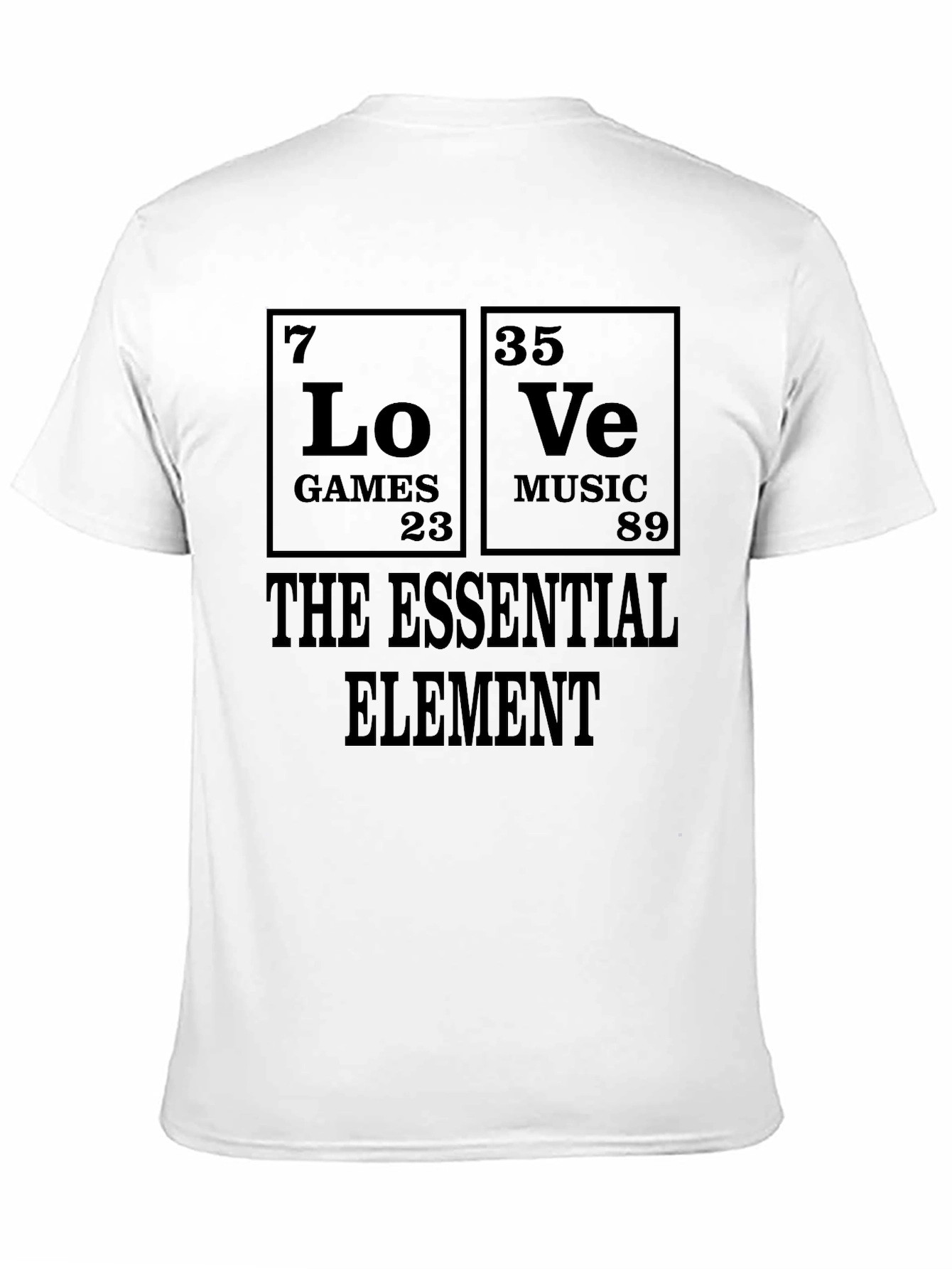 The Essential Element Love T-Shirt Black Games Music