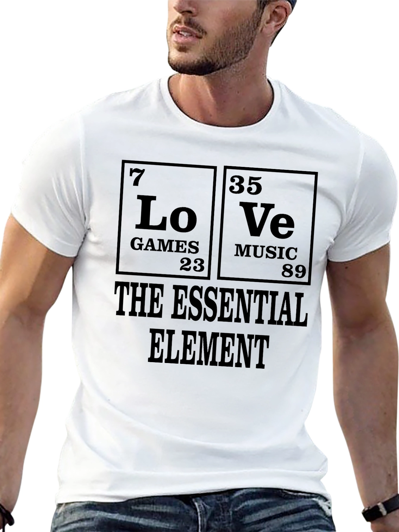 The Essential Element Love T-Shirt Black Games Music