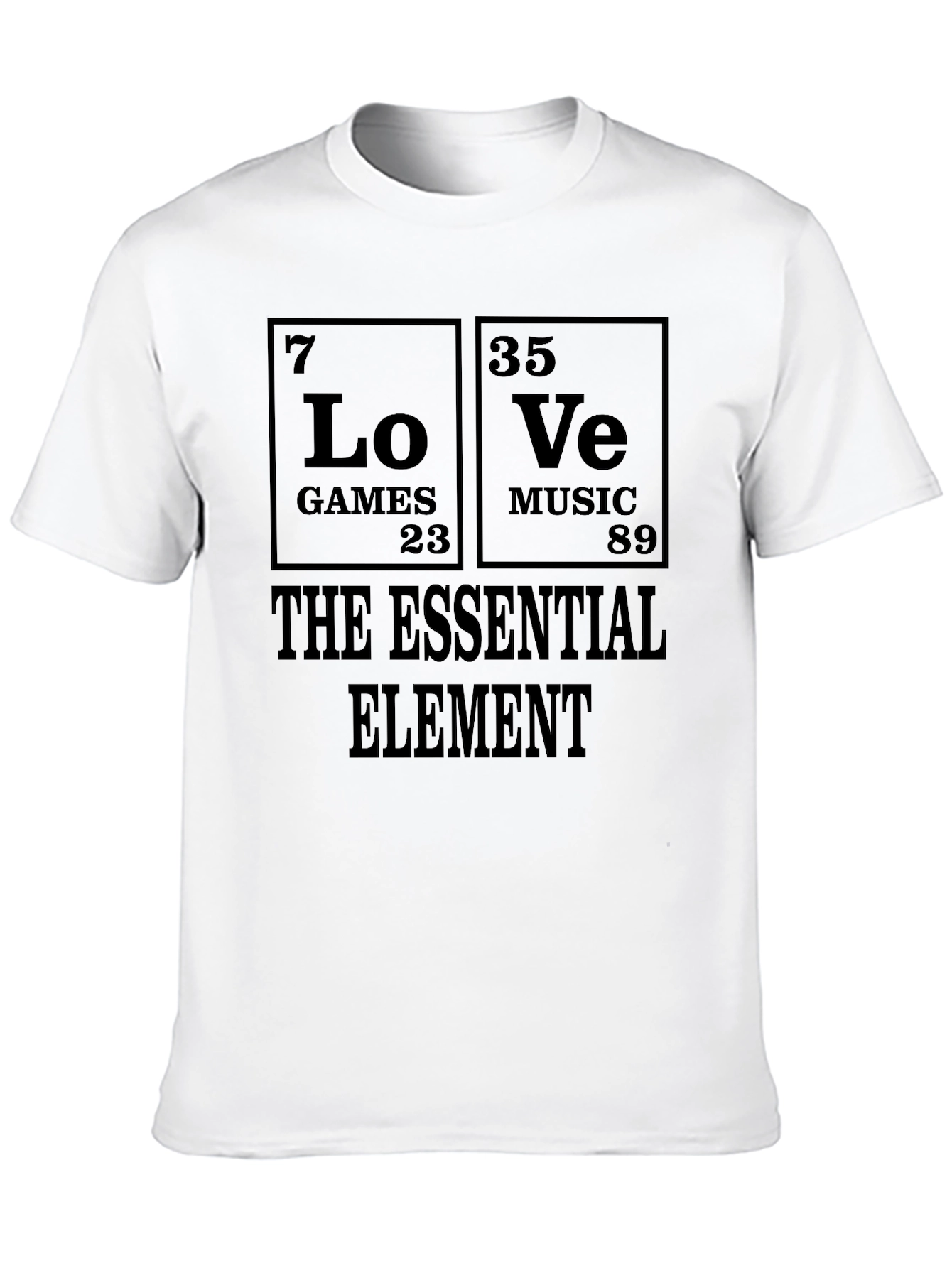 The Essential Element Love T-Shirt Black Games Music