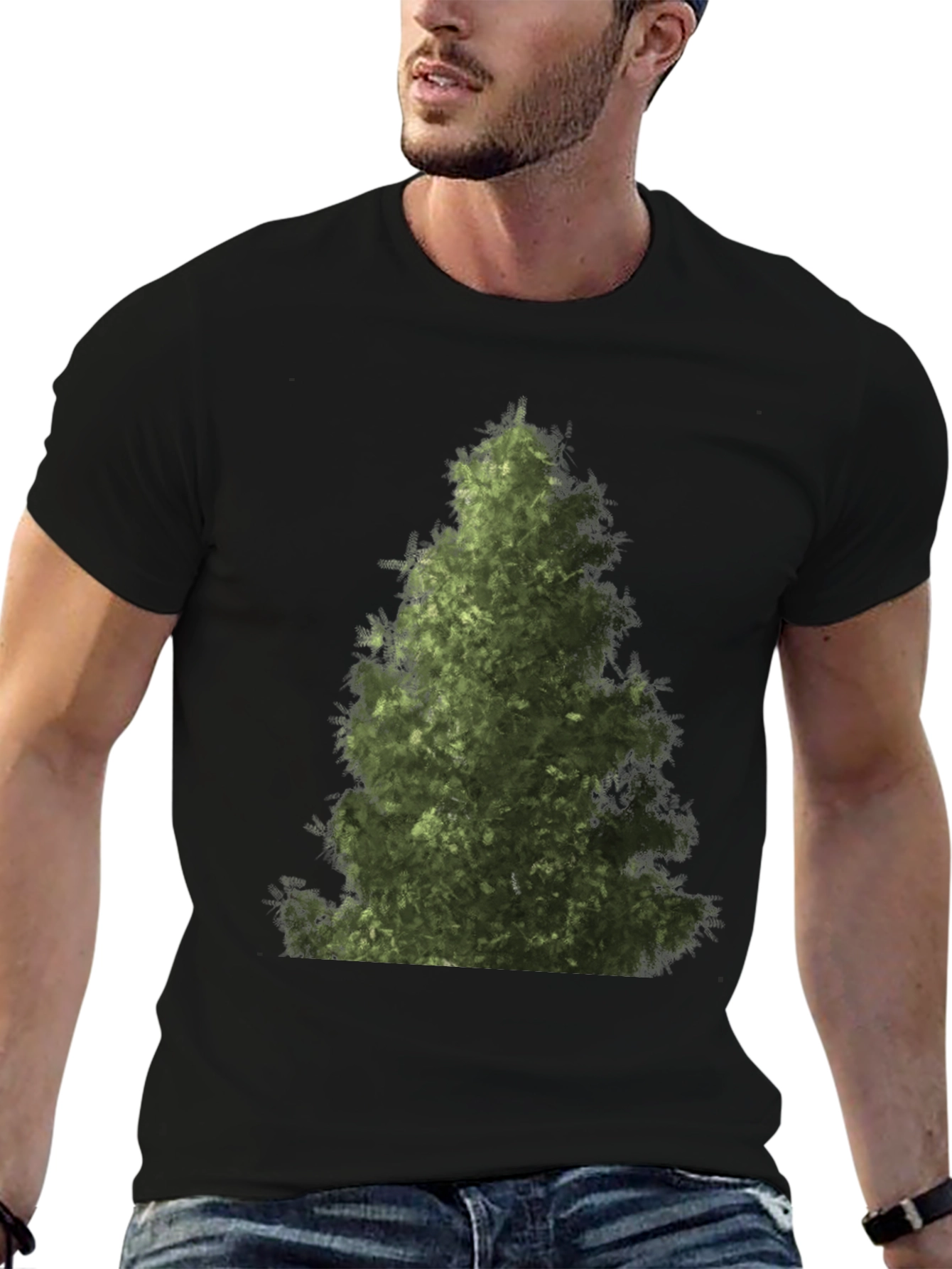 Evergreen Tree Graphic Tee - Nature Lovers T-Shirt