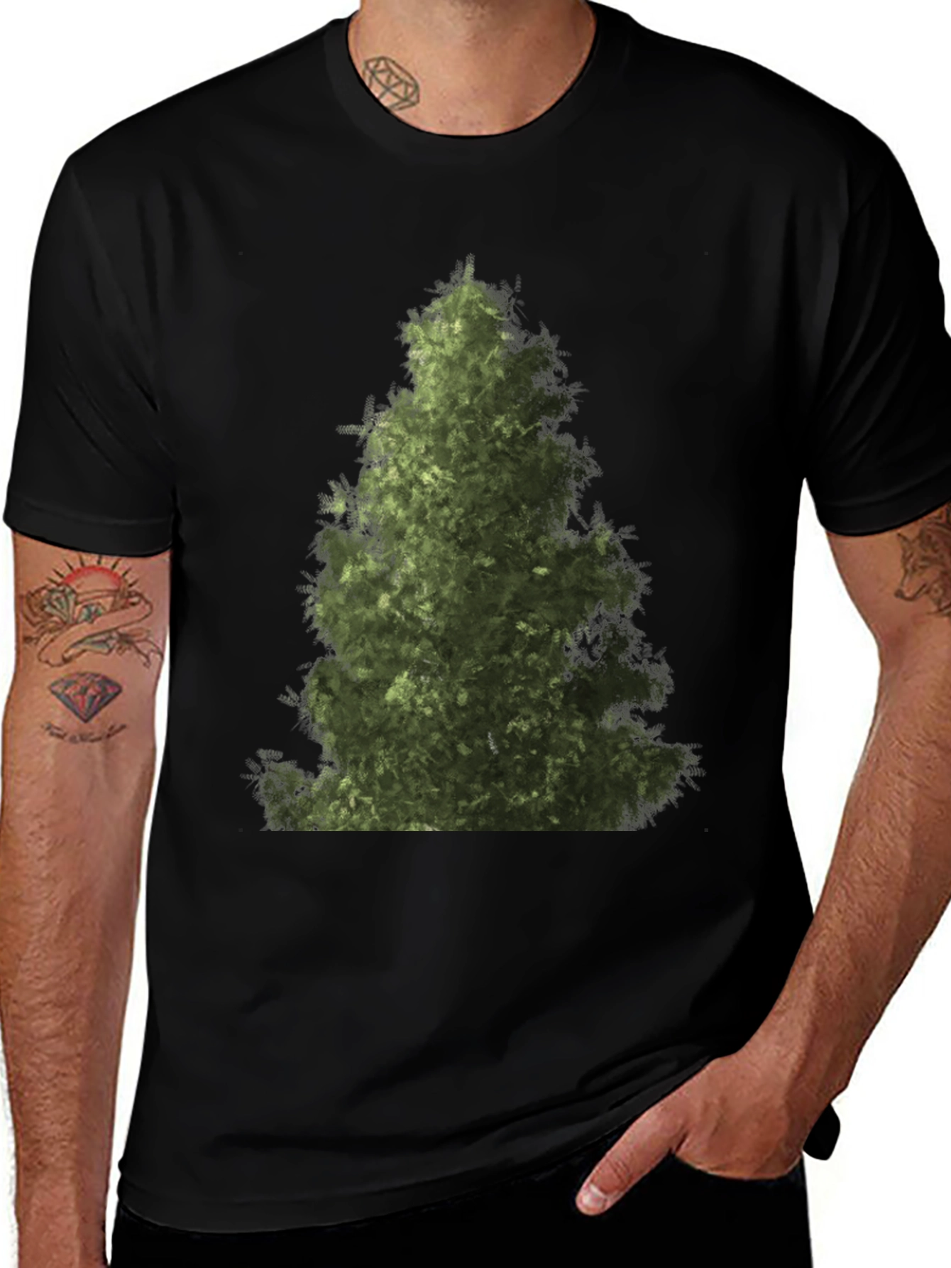 Evergreen Tree Graphic Tee - Nature Lovers T-Shirt