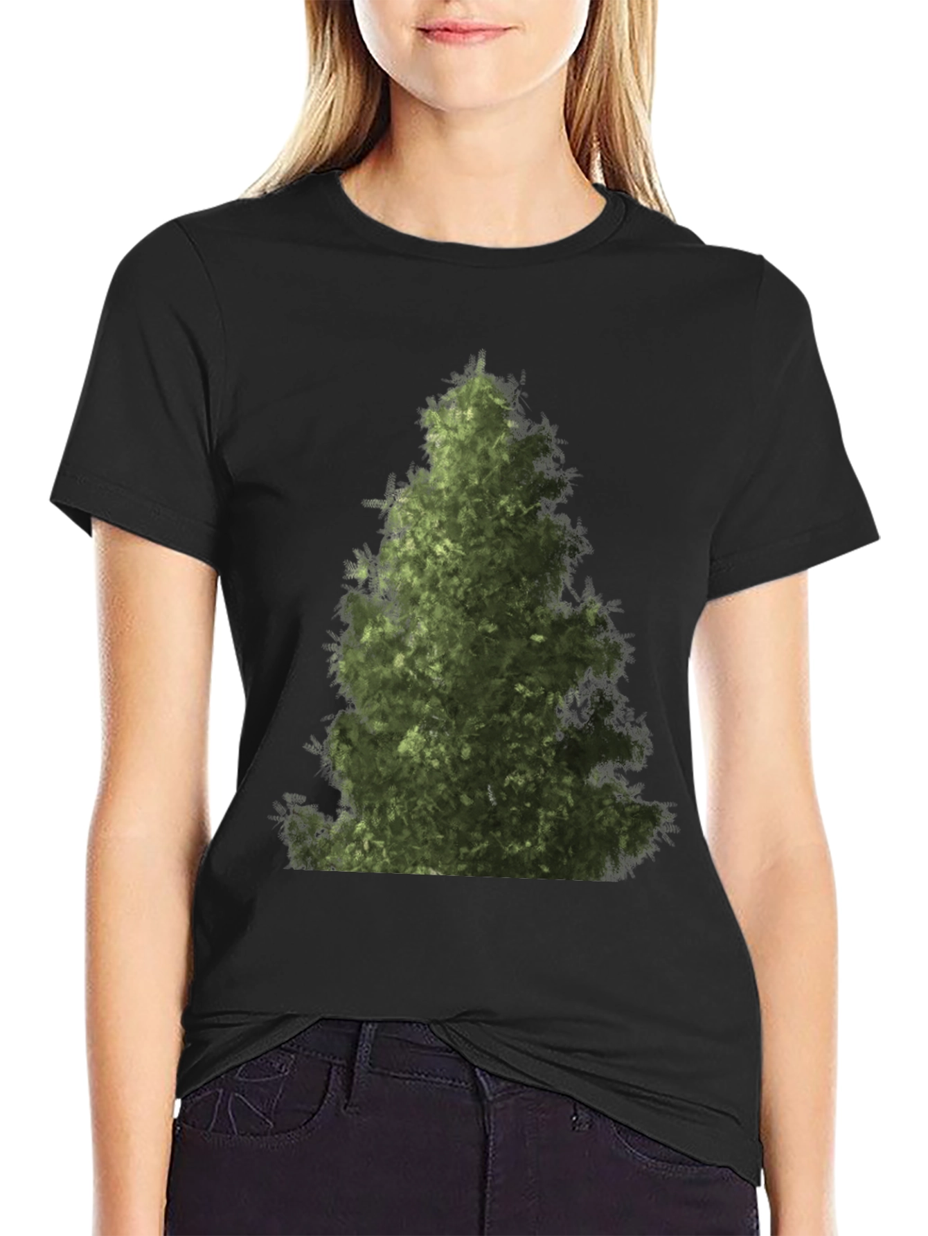 Evergreen Tree Graphic Tee - Nature Lovers T-Shirt