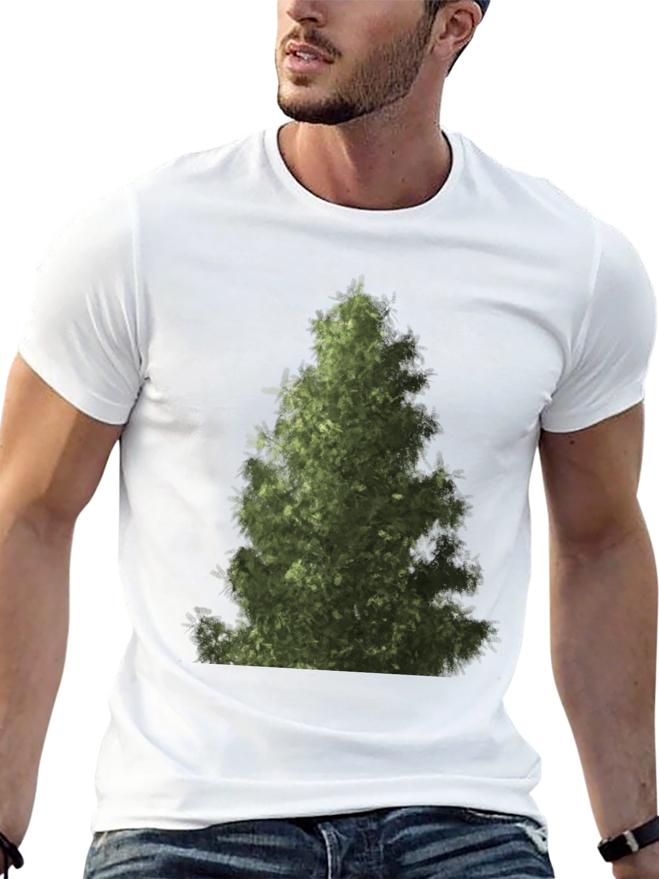 Evergreen Tree Graphic Tee - Nature Lovers T-Shirt