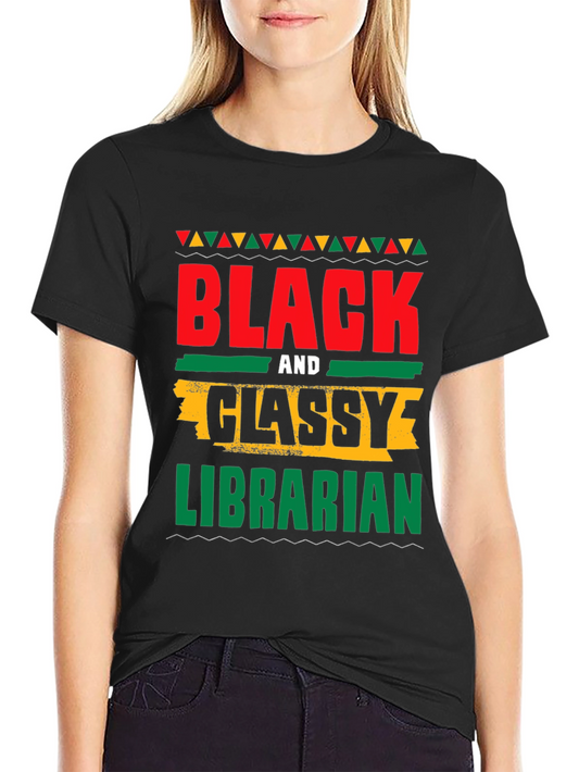 Black and Classy Librarian T-Shirt