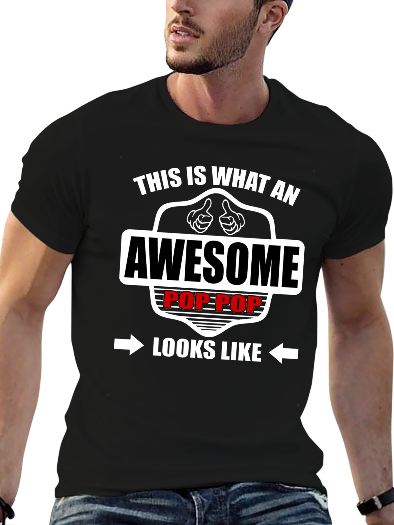 Awesome Pop Pop T-Shirt - Gift for Grandfather