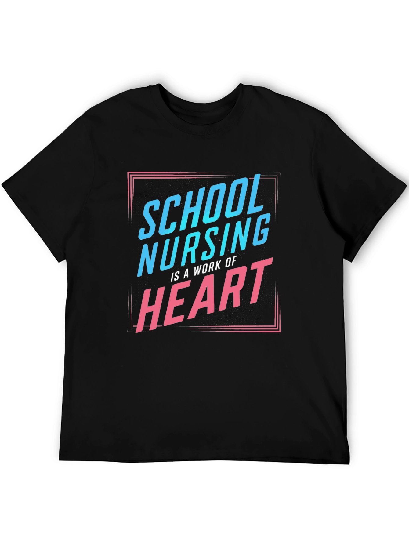 School Nurse Heart T-Shirt - Black