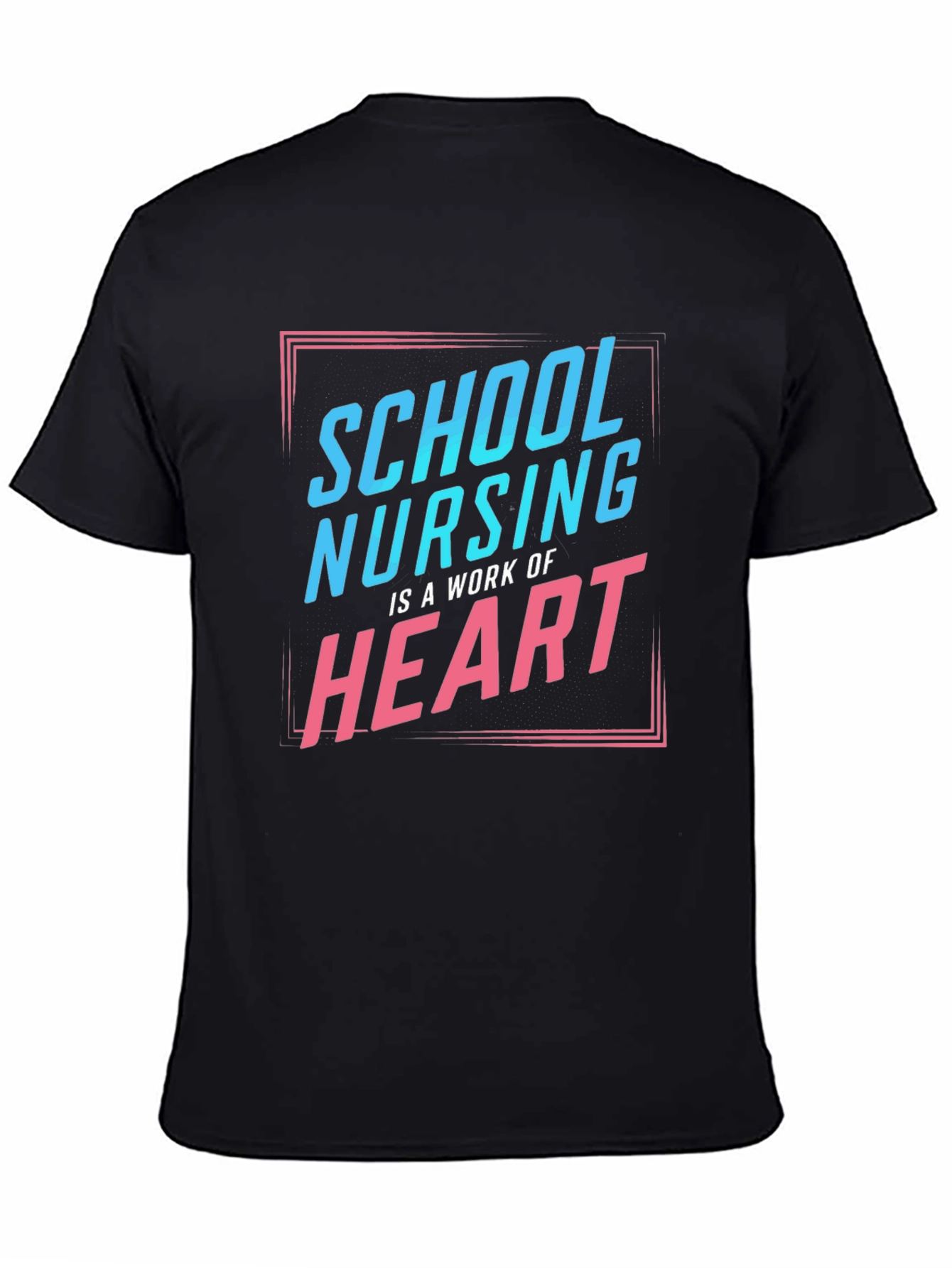 School Nurse Heart T-Shirt - Black