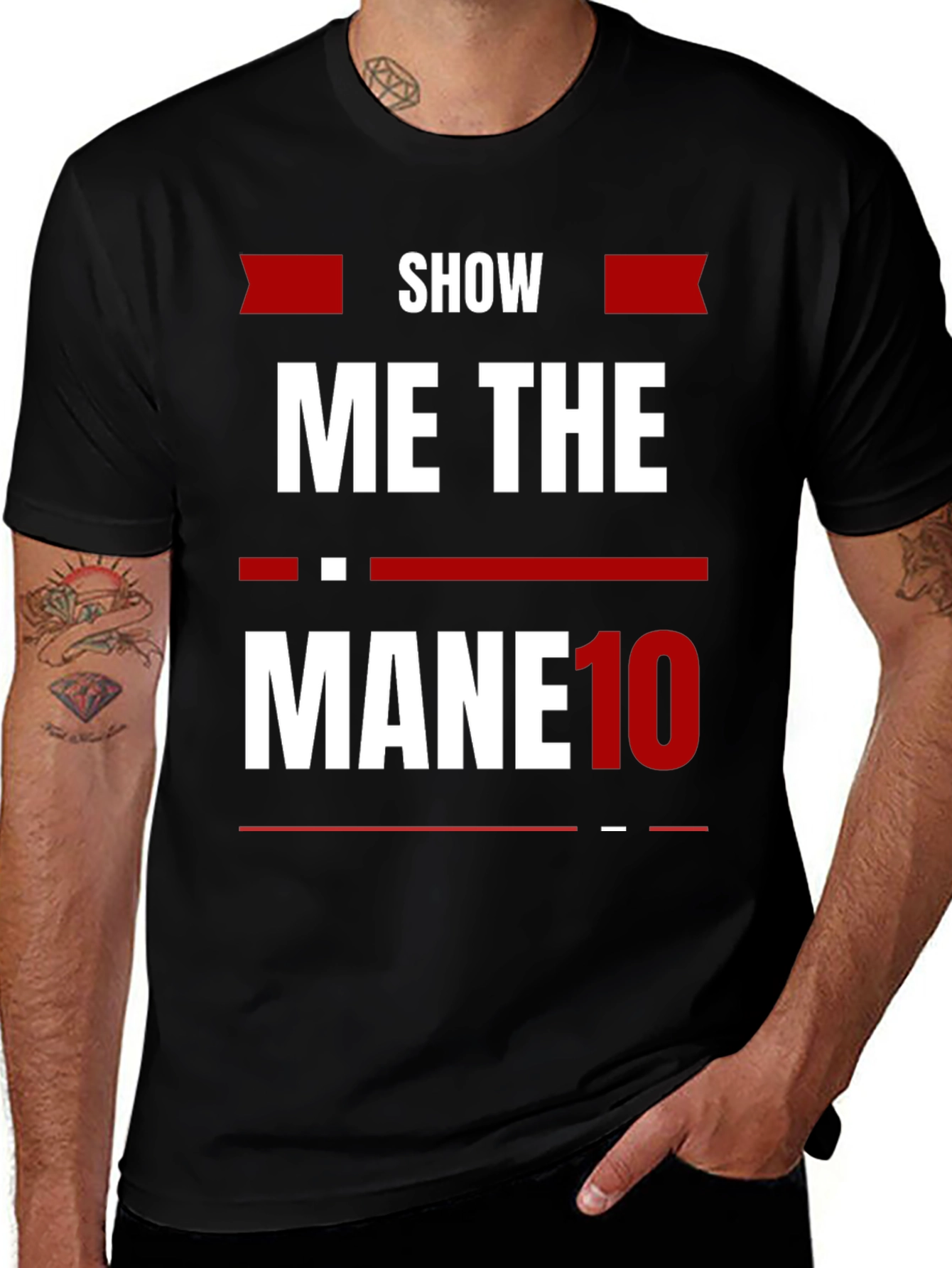 Show Me The Mane 10 Black Graphic Tee