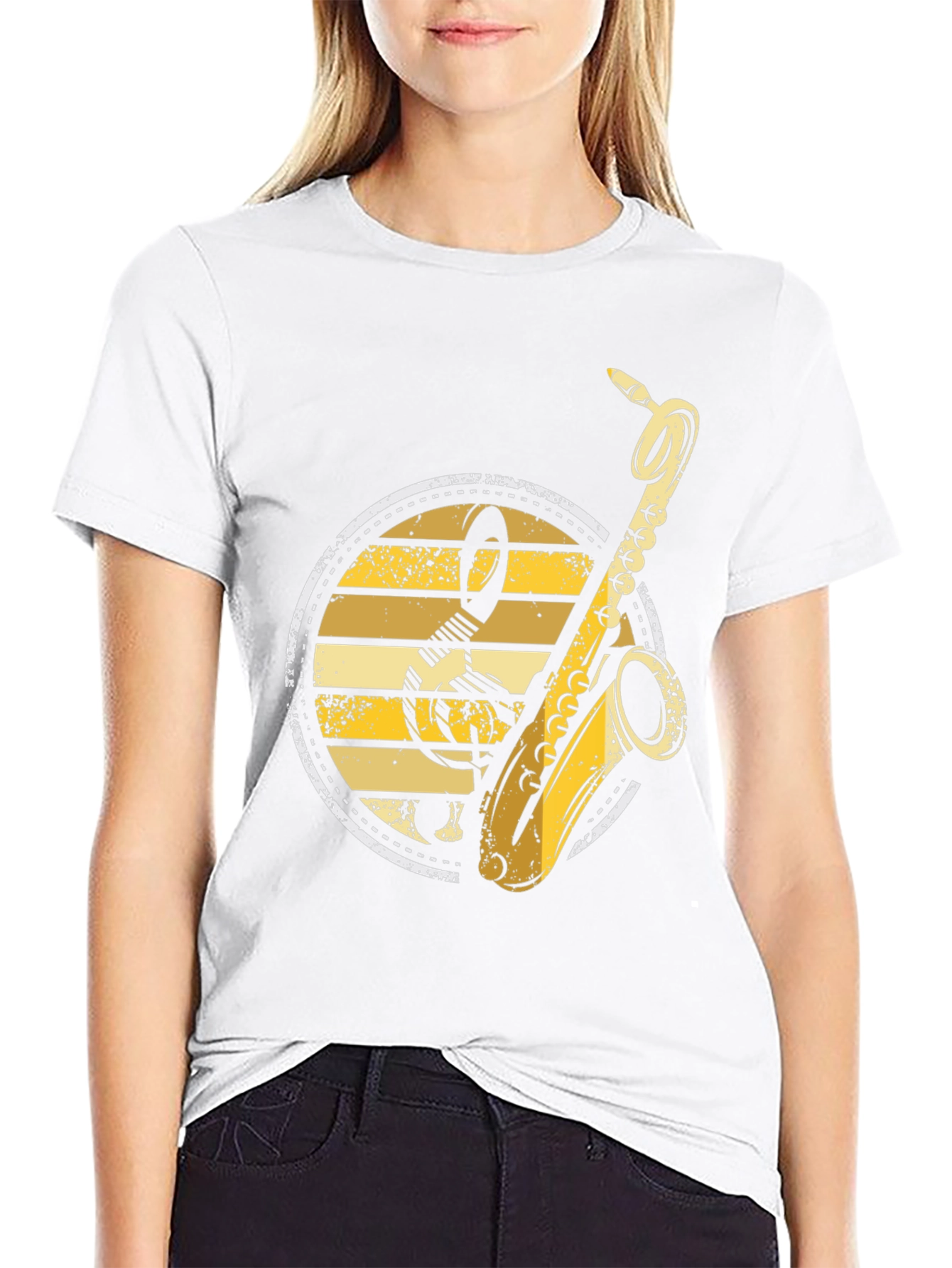 Saxophone Music T-Shirt - Retro Band Tee