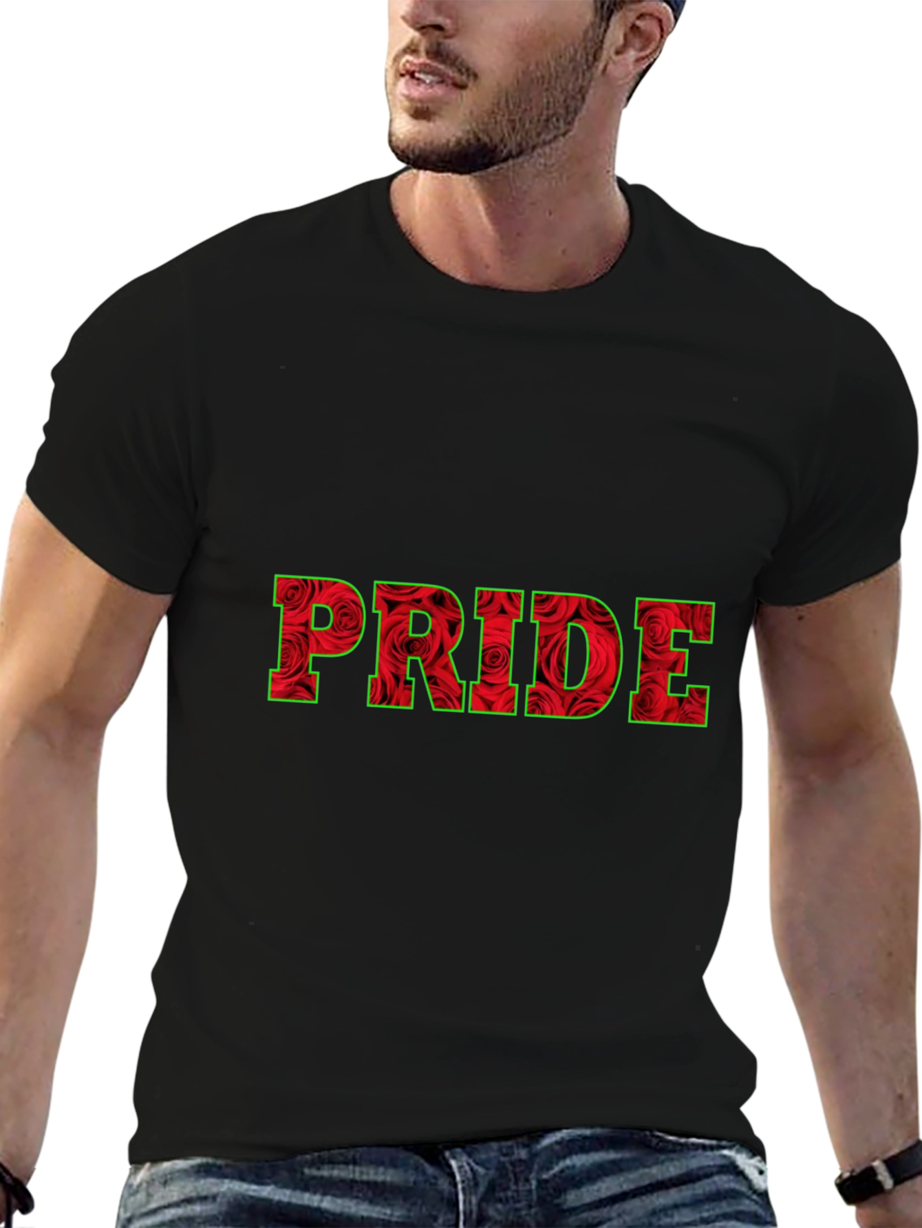 Floral Pride T-Shirt - Bold Rose Design