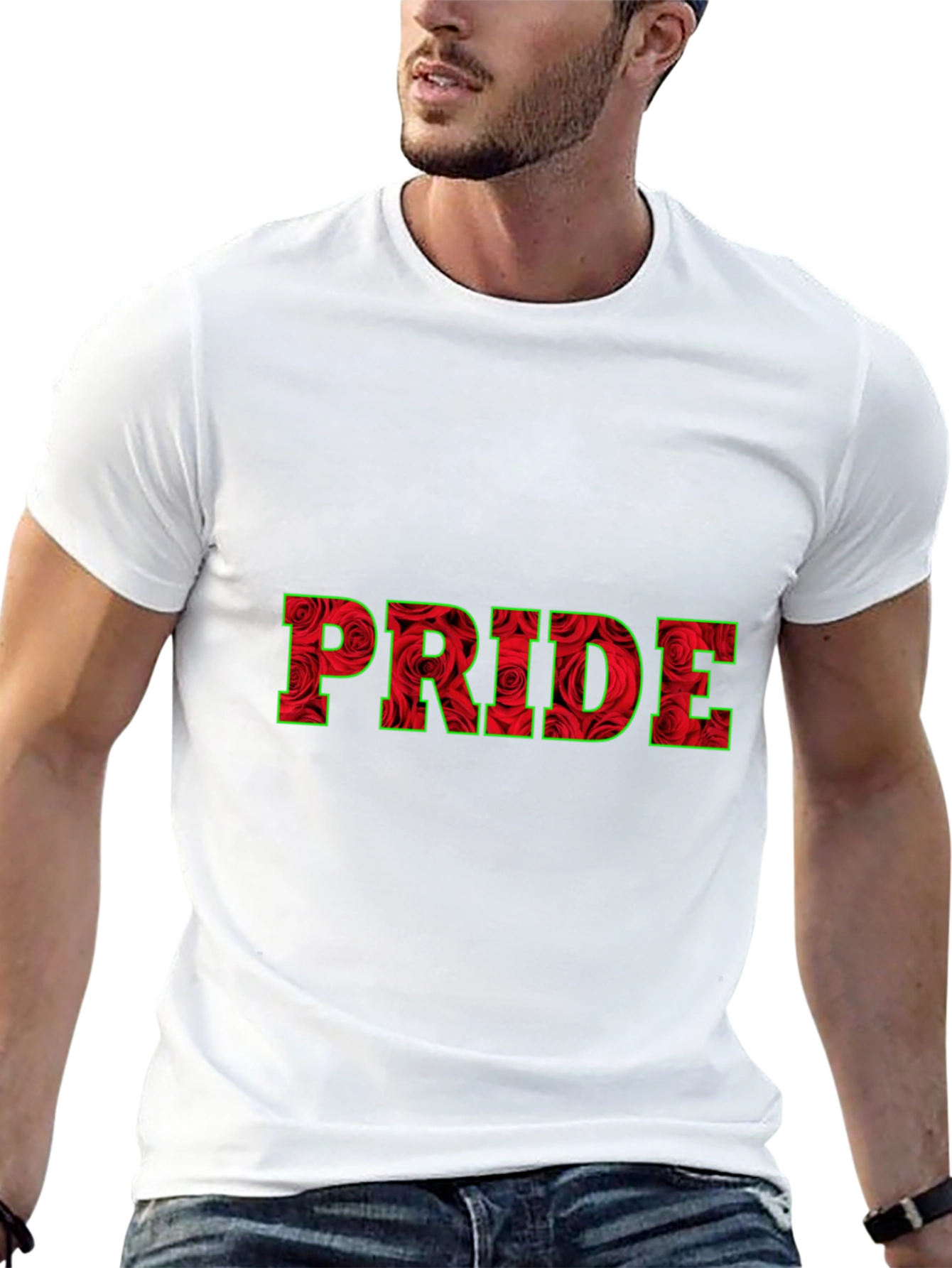 Floral Pride T-Shirt - Bold Rose Design