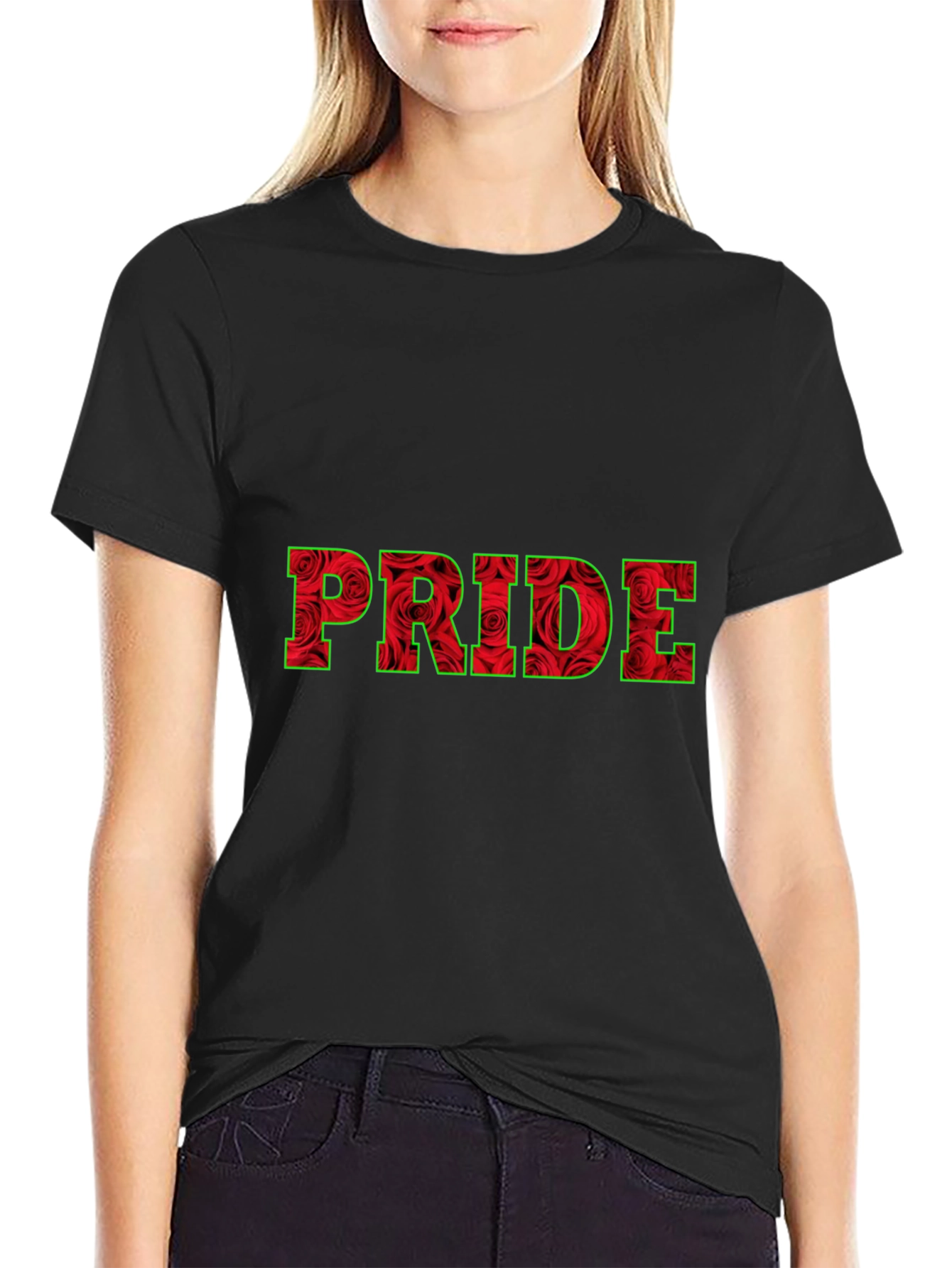 Floral Pride T-Shirt - Bold Rose Design