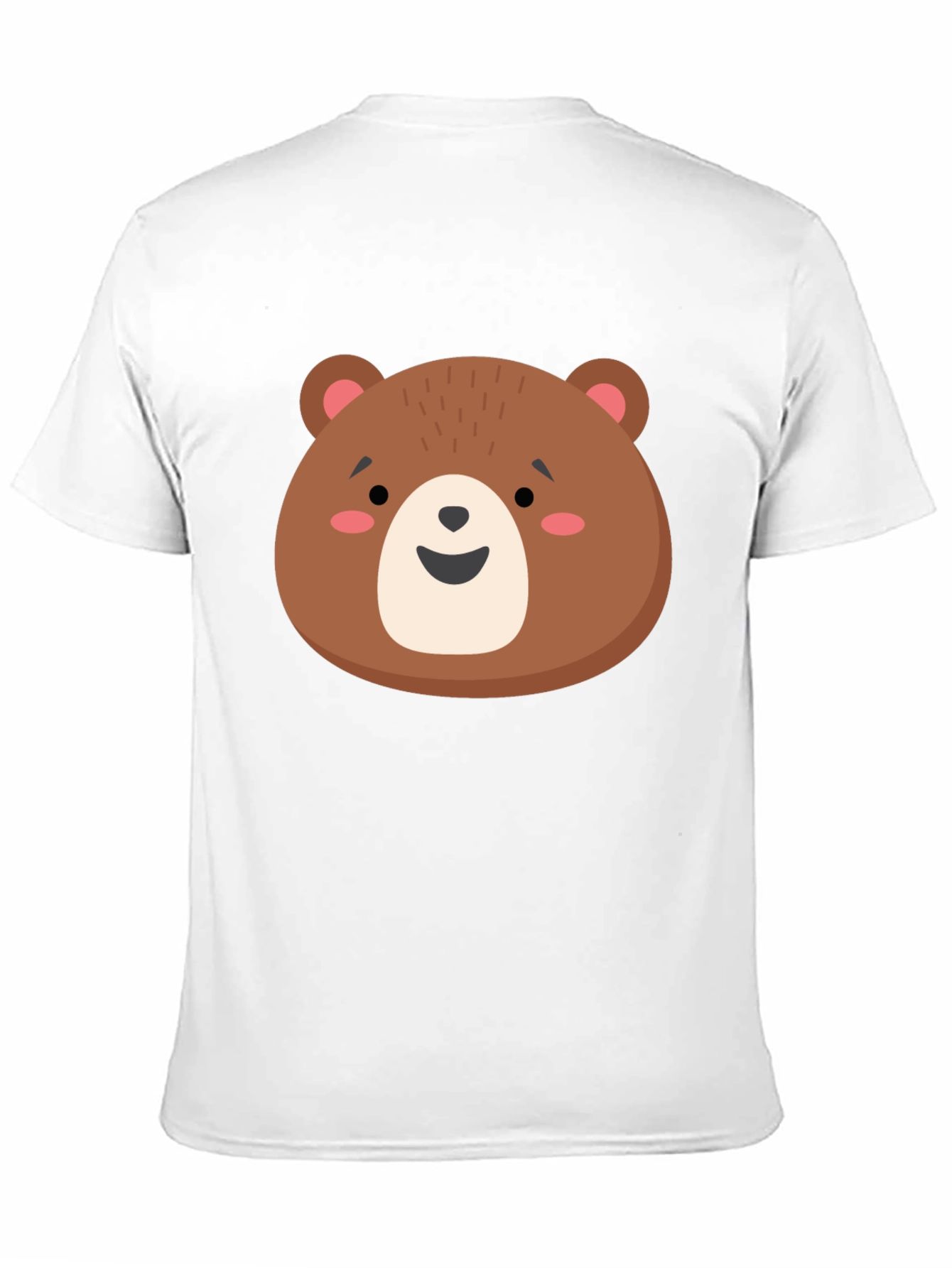 Cute Brown Bear Graphic Tee - Unisex Black T-Shirt