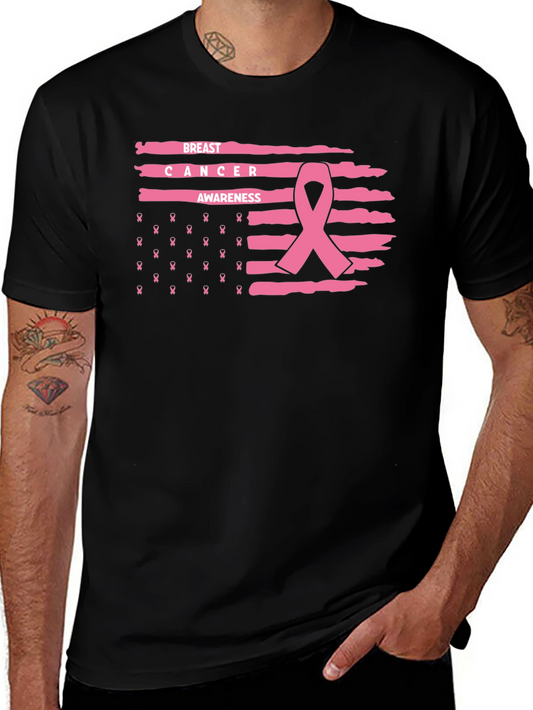 Breast Cancer Awareness Ribbon Graphic Tee