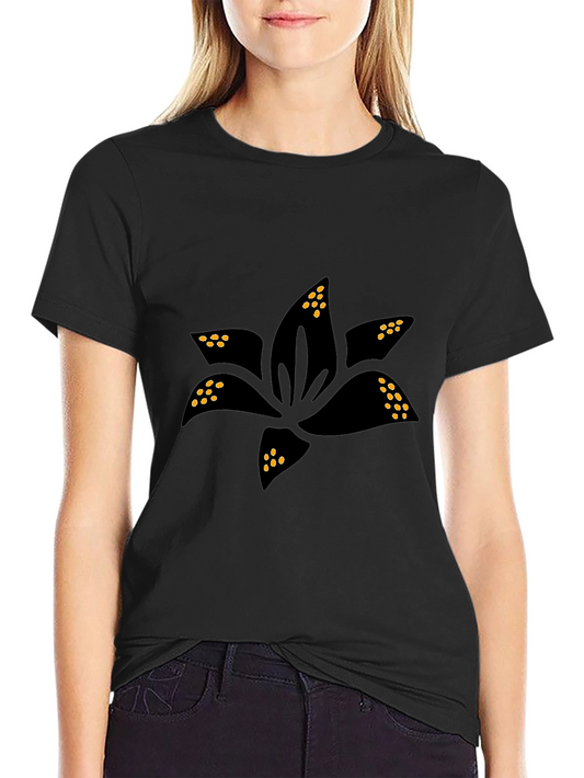 Black Floral Graphic Tee - Stylish & Unique Design
