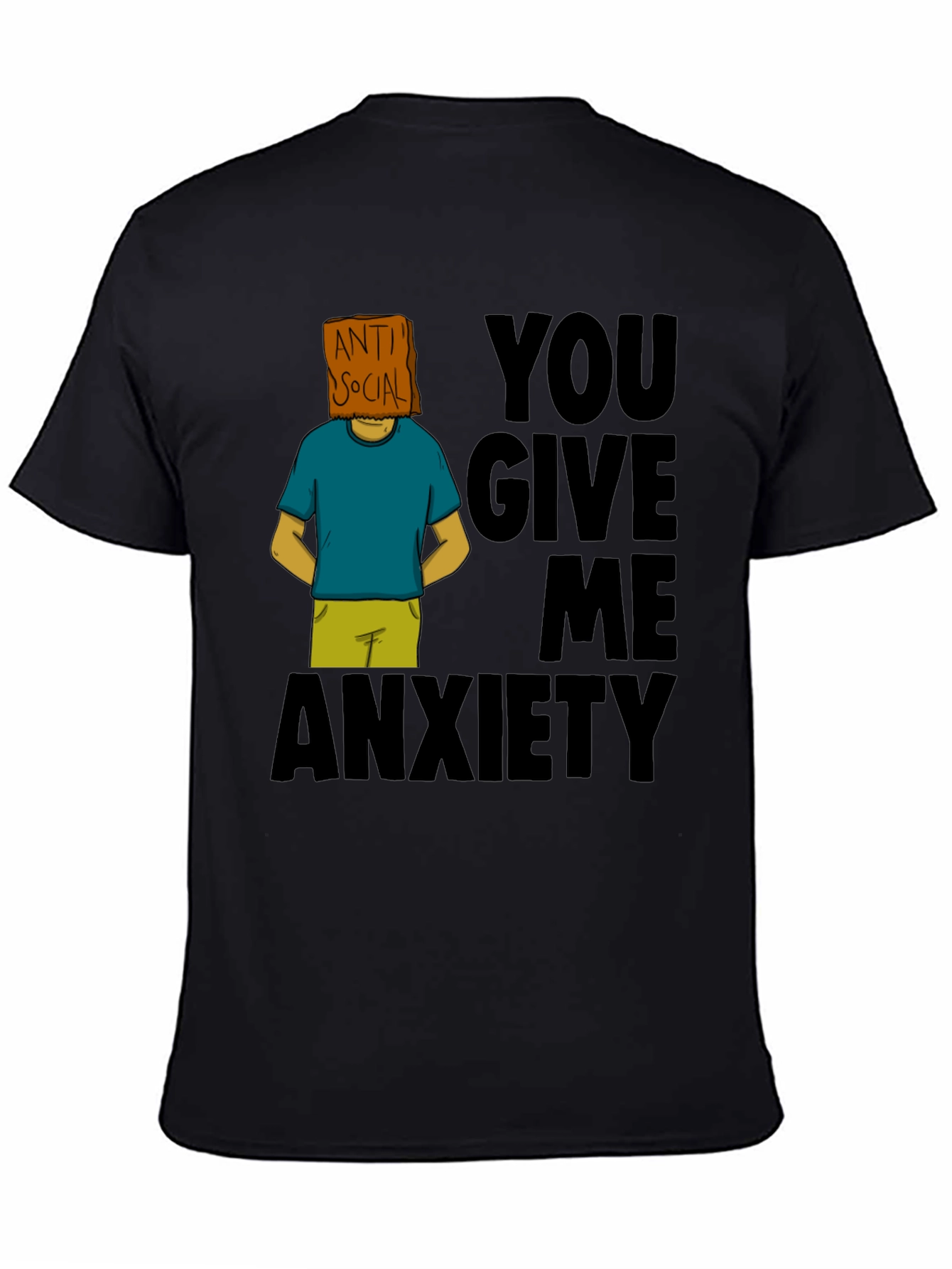 Anti-Social Anxiety Graphic T-Shirt - Black