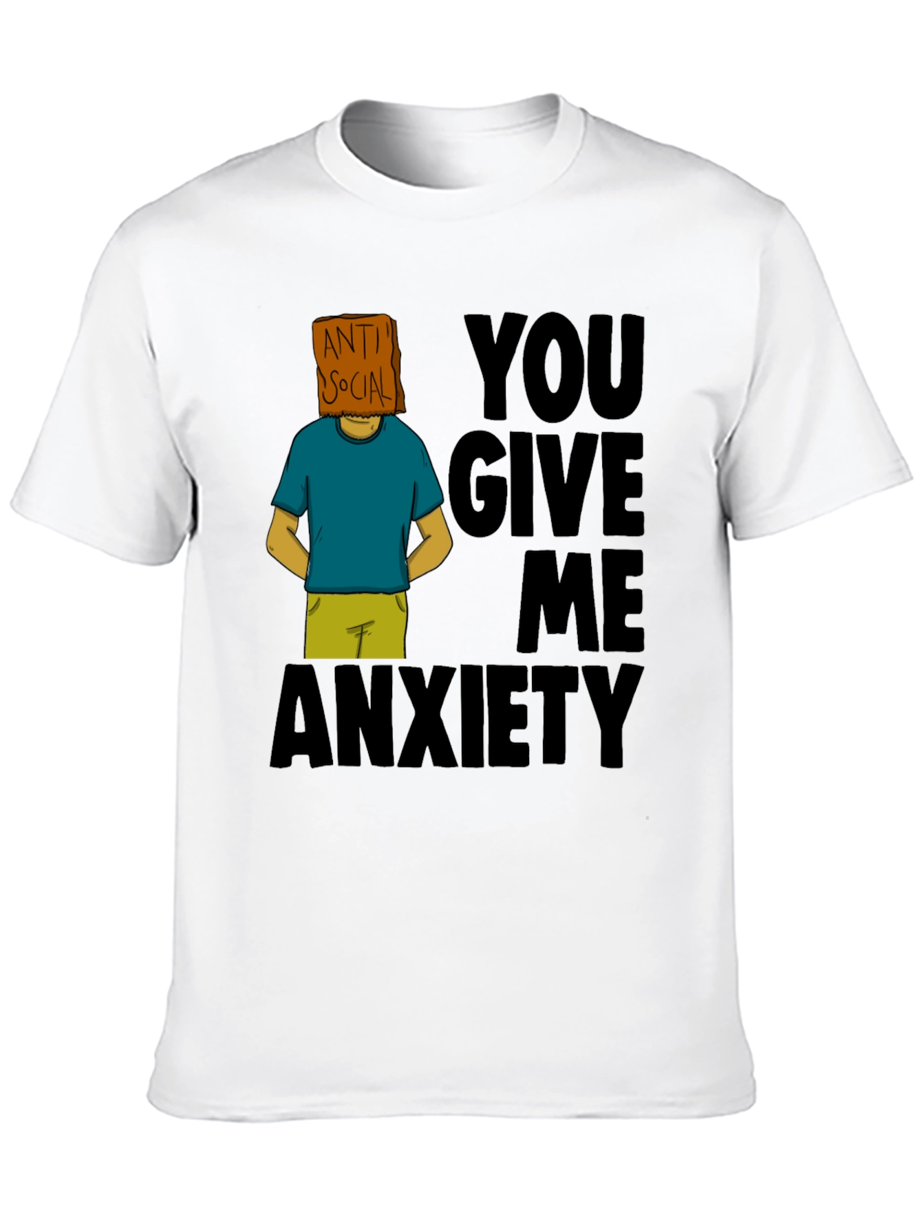 Anti-Social Anxiety Graphic T-Shirt - Black
