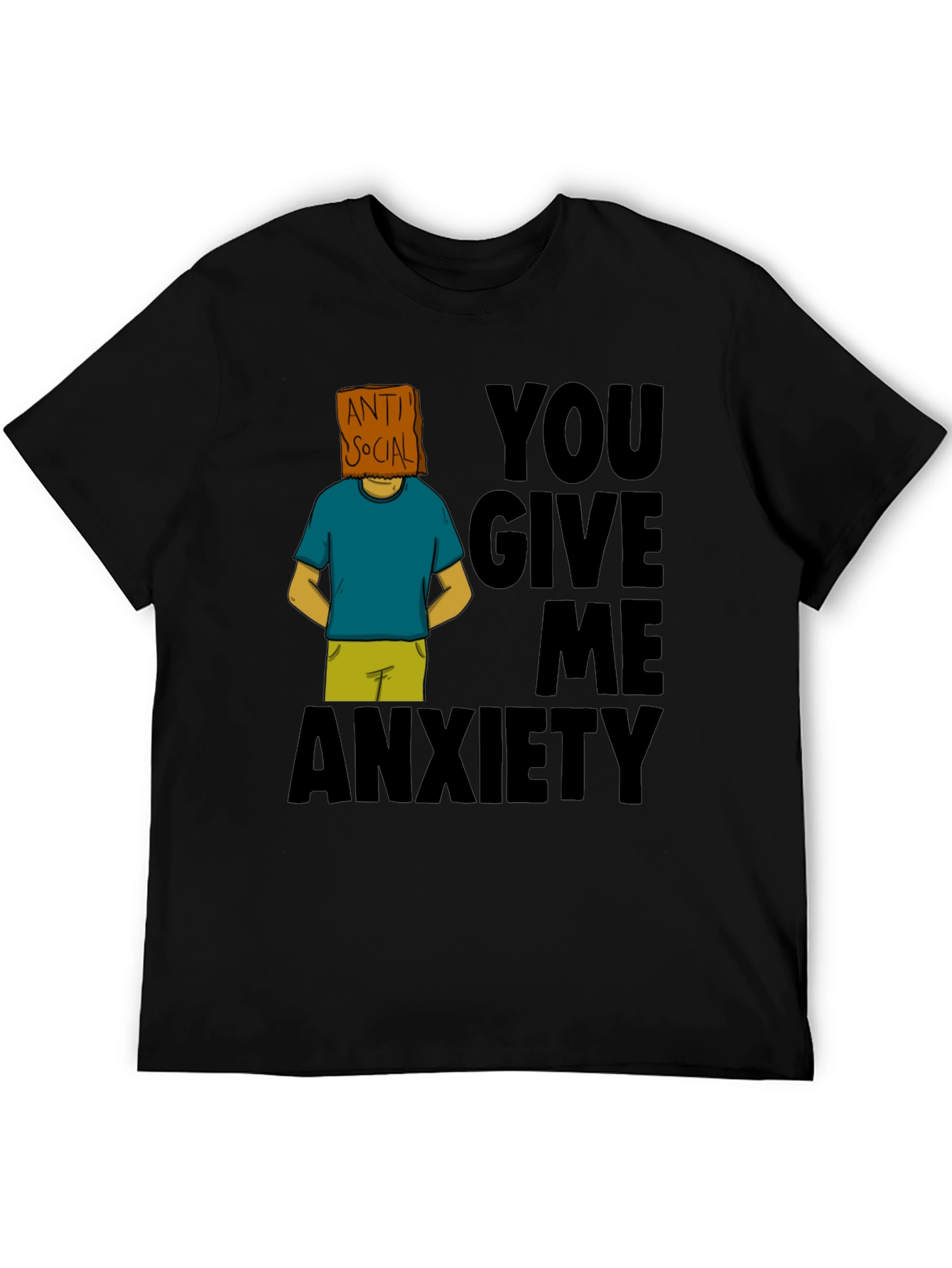 Anti-Social Anxiety Graphic T-Shirt - Black