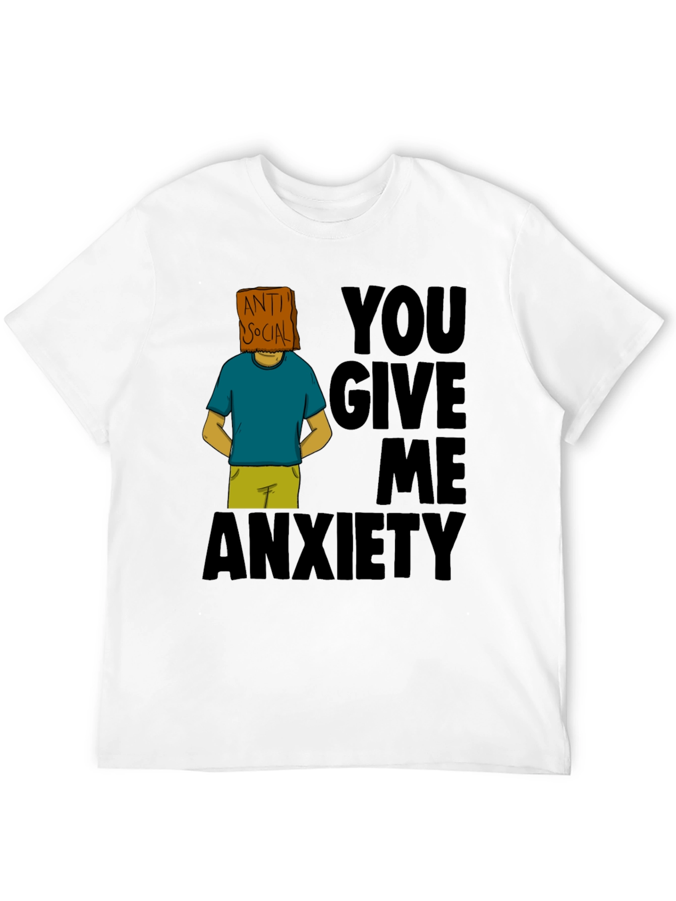 Anti-Social Anxiety Graphic T-Shirt - Black