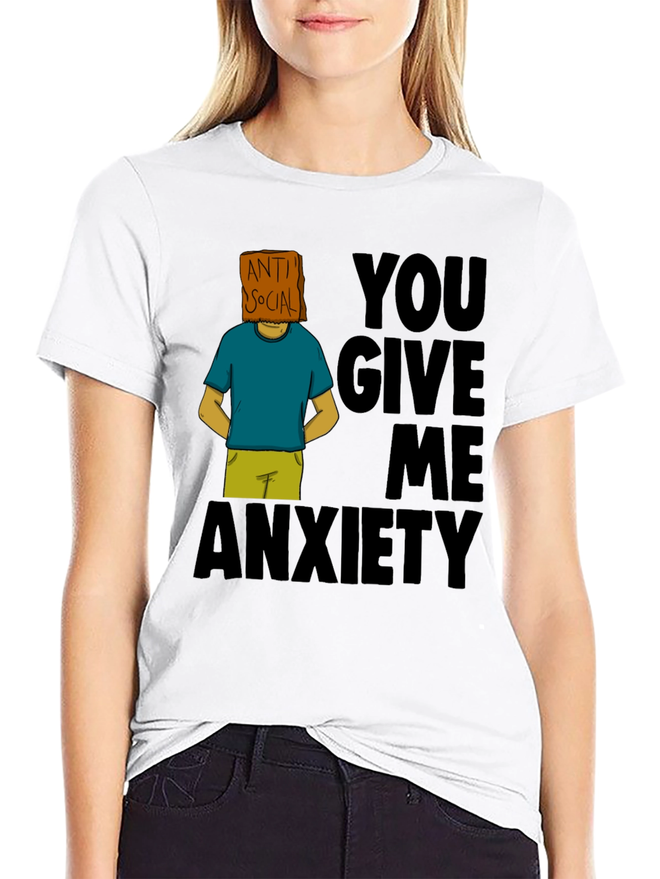 Anti-Social Anxiety Graphic T-Shirt - Black