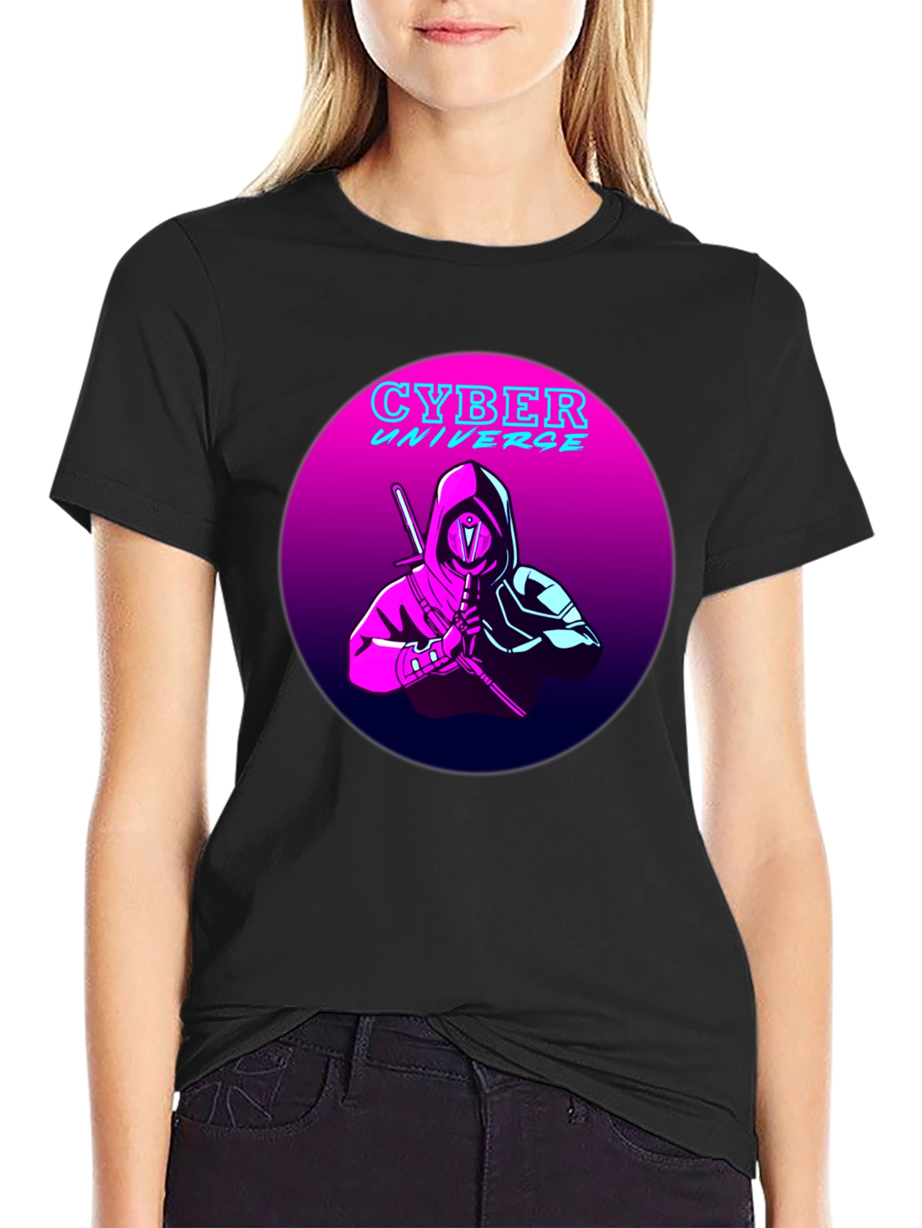 Cyber Universe Ninja T-Shirt - Retro Style