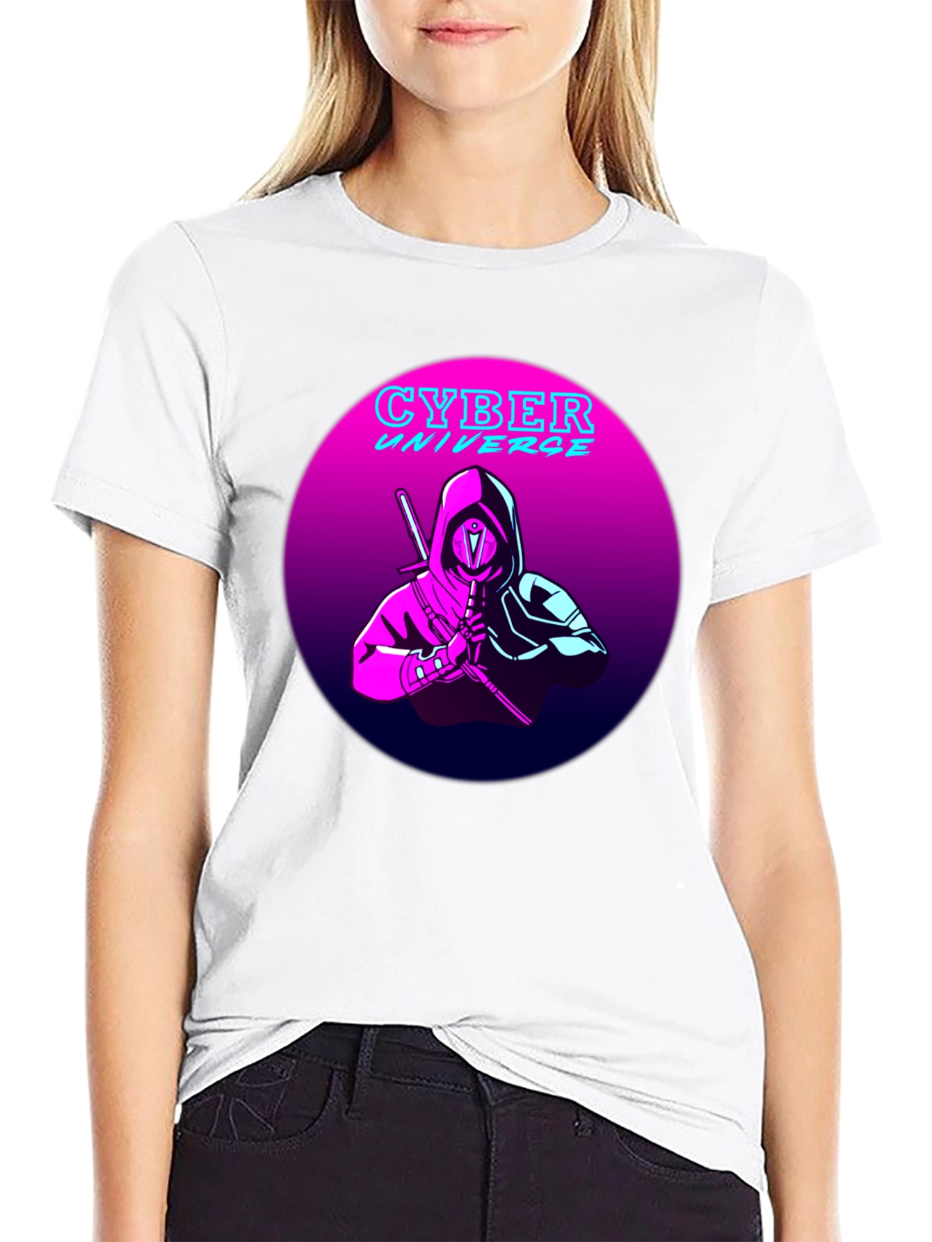 Cyber Universe Ninja T-Shirt - Retro Style