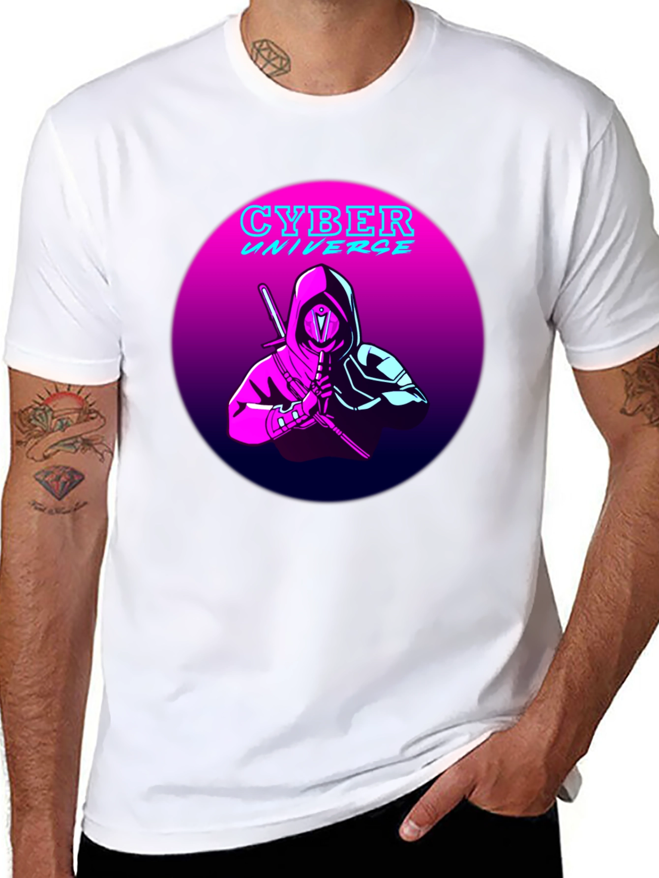 Cyber Universe Ninja T-Shirt - Retro Style