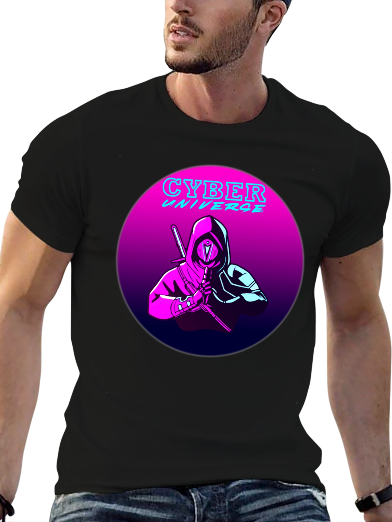 Cyber Universe Ninja T-Shirt - Retro Style