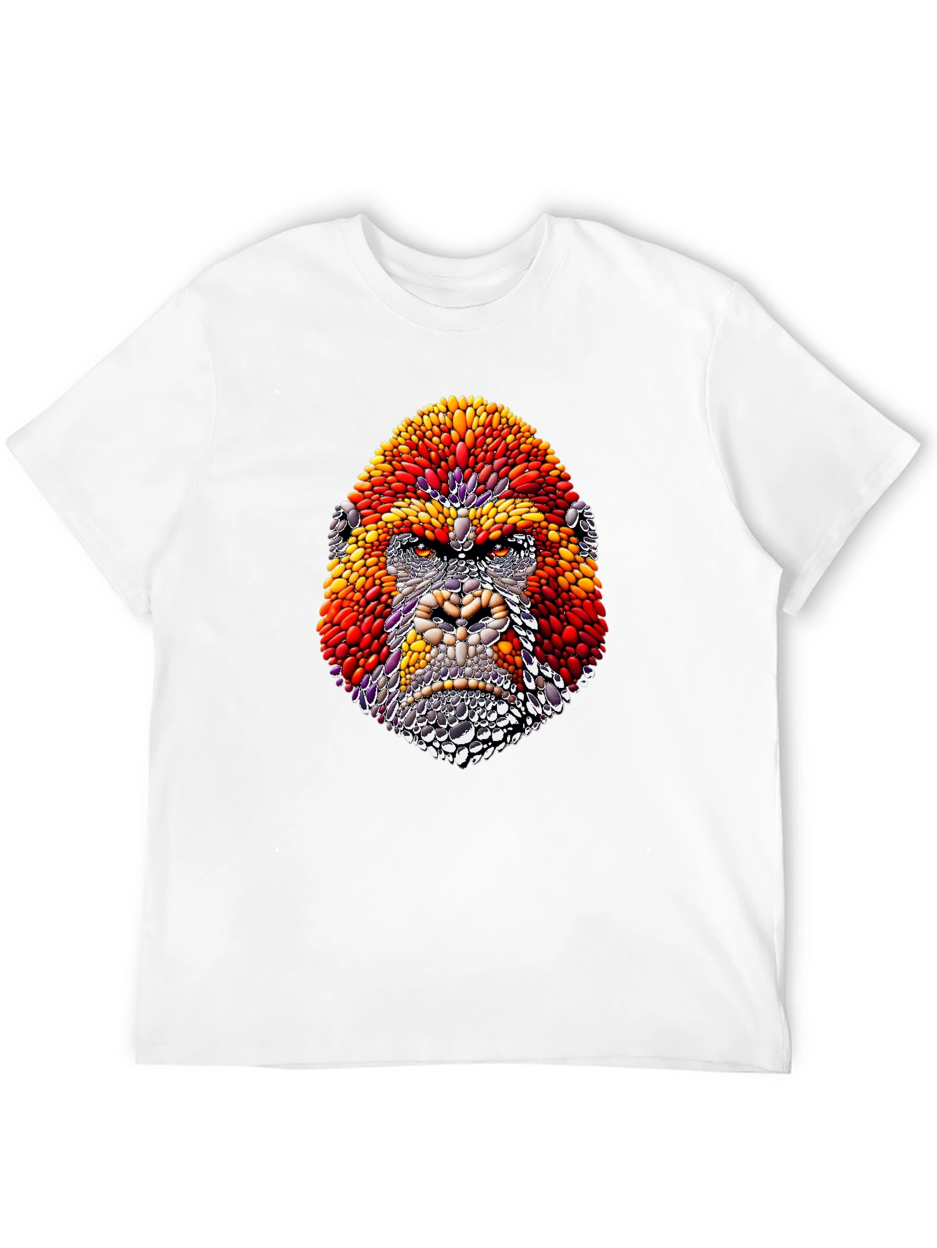 Abstract Gorilla Graphic Black T-Shirt