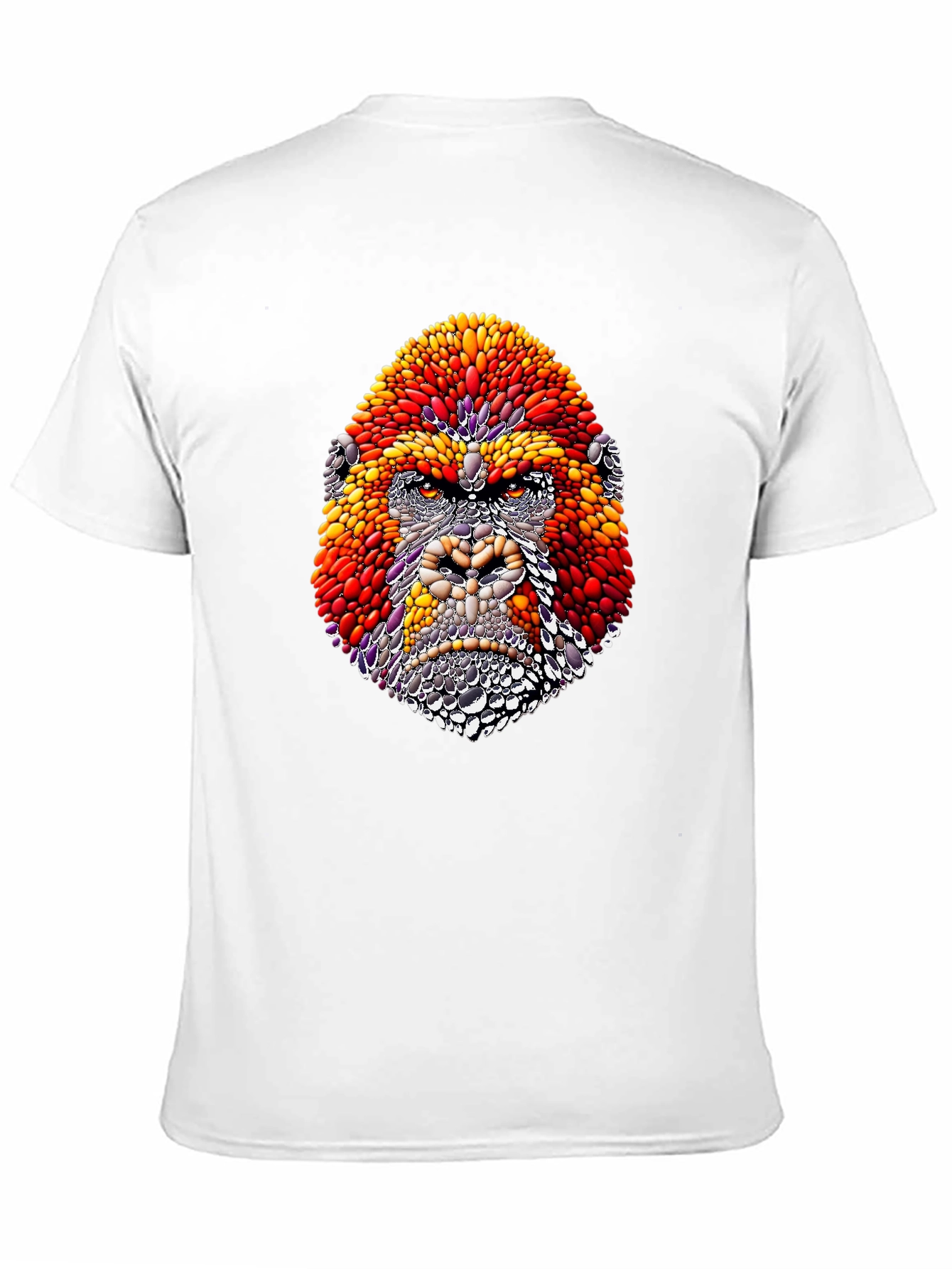 Abstract Gorilla Graphic Black T-Shirt