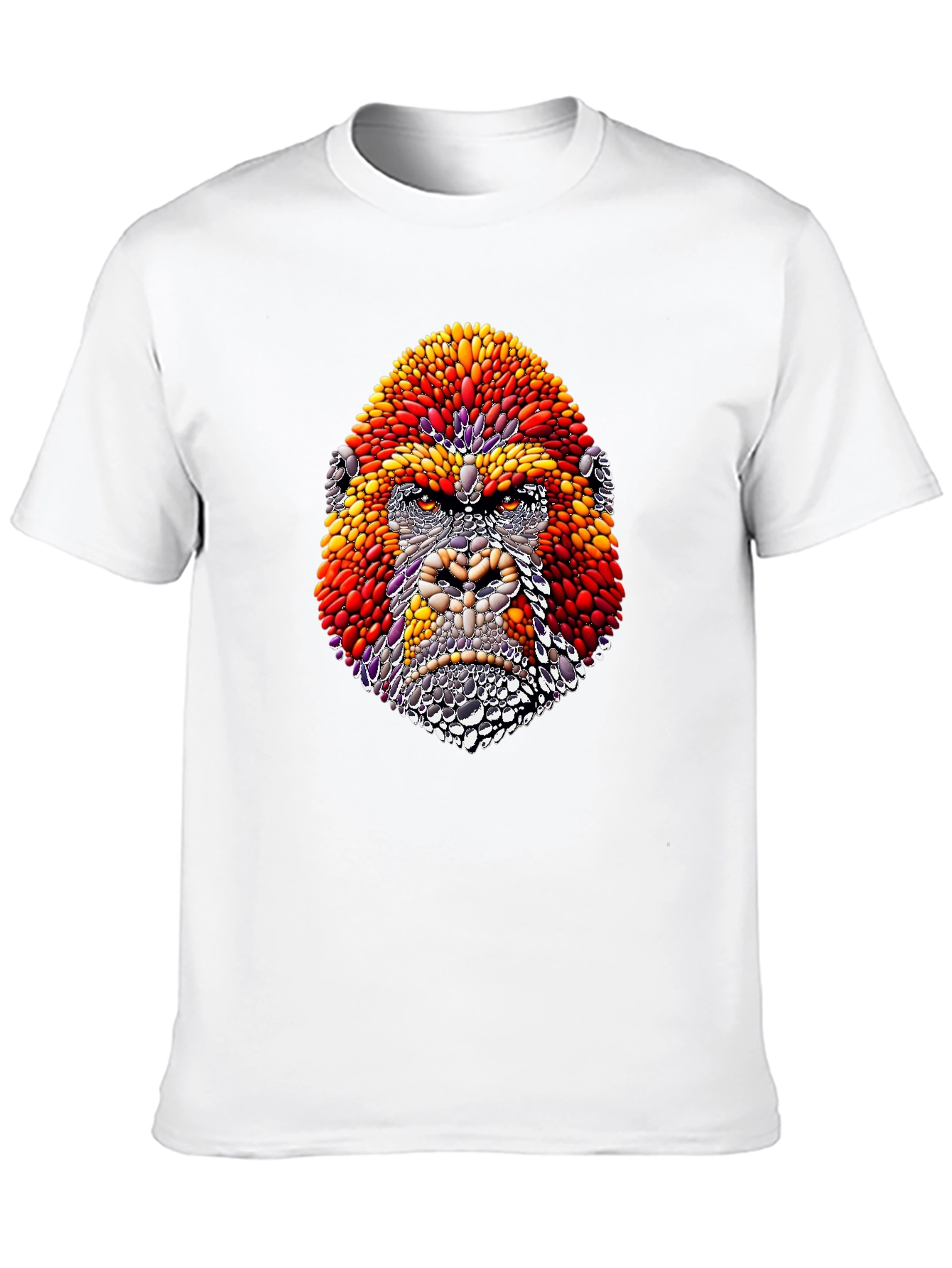 Abstract Gorilla Graphic Black T-Shirt
