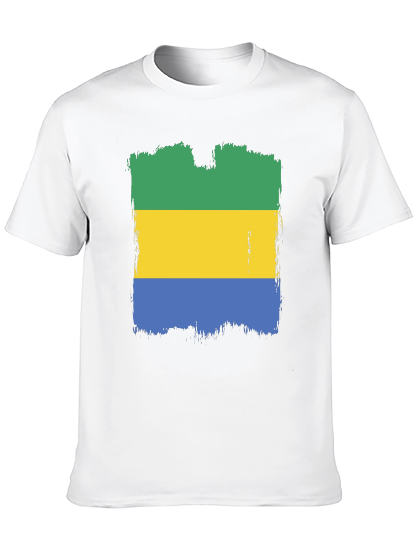 Gabon Flag T-Shirt - Distressed Graphic Tee