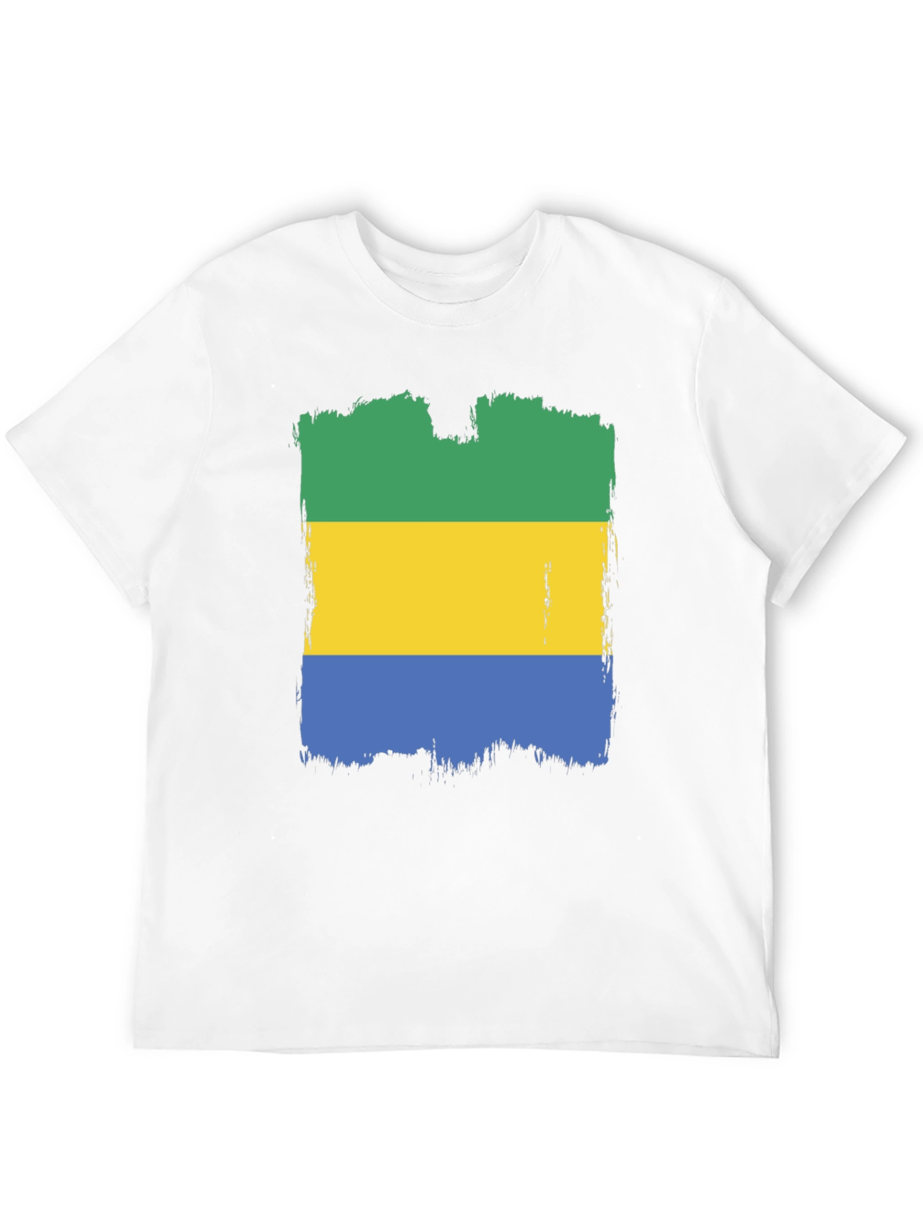 Gabon Flag T-Shirt - Distressed Graphic Tee