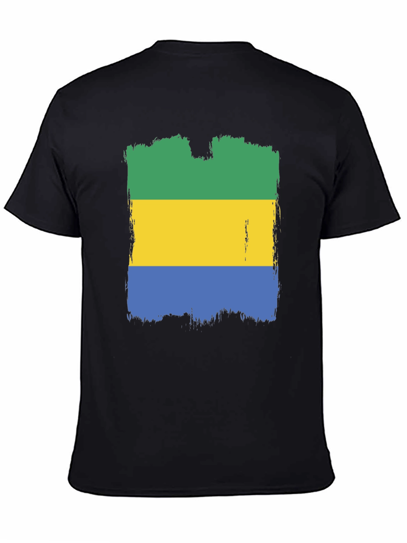 Gabon Flag T-Shirt - Distressed Graphic Tee