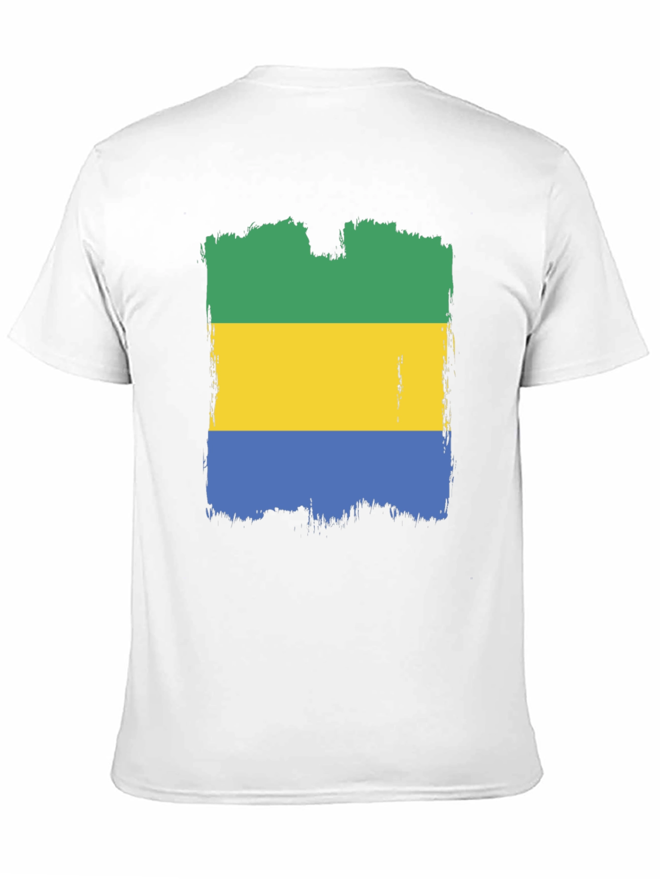 Gabon Flag T-Shirt - Distressed Graphic Tee