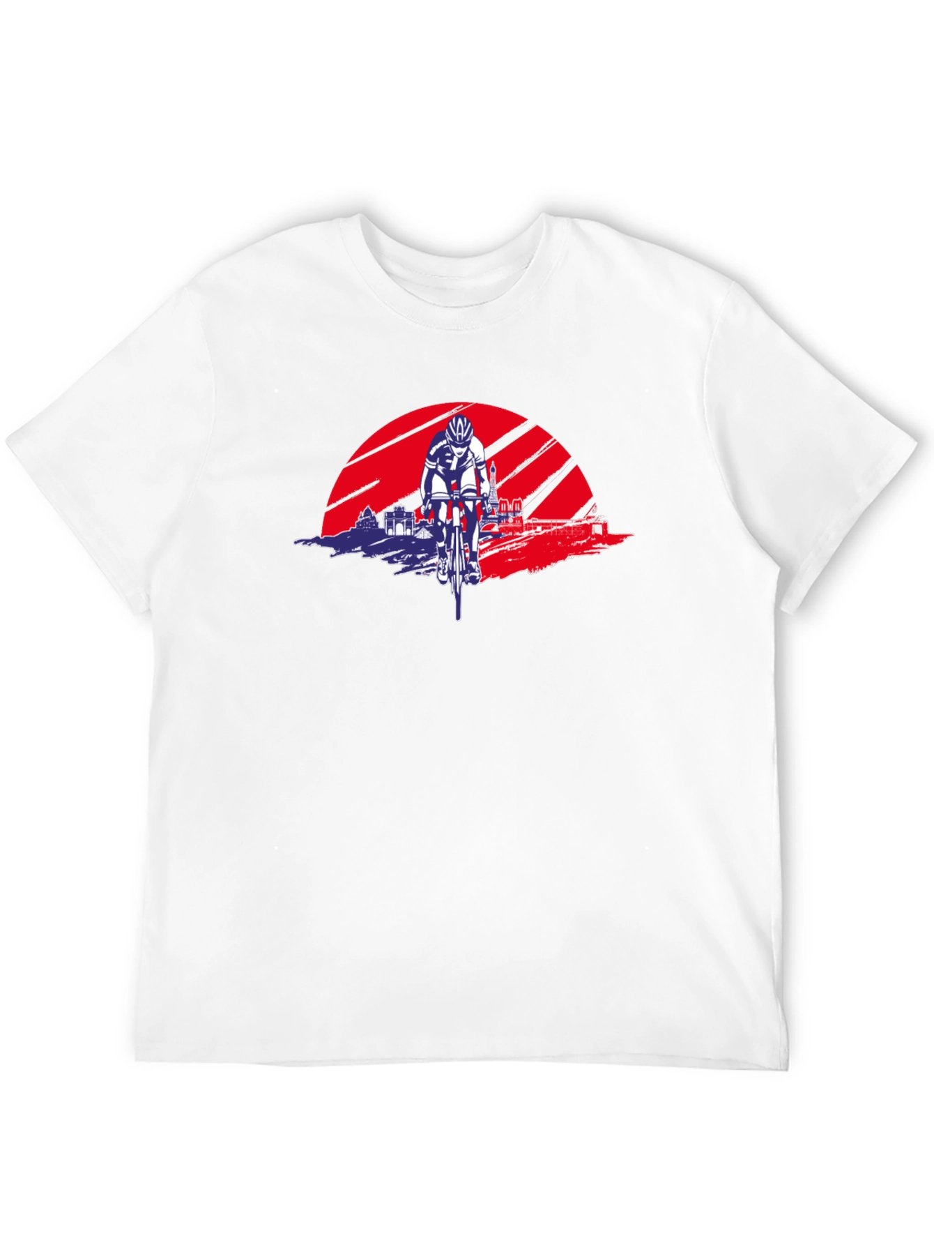 Cycling Sunset Graphic Tee - Sporty Style